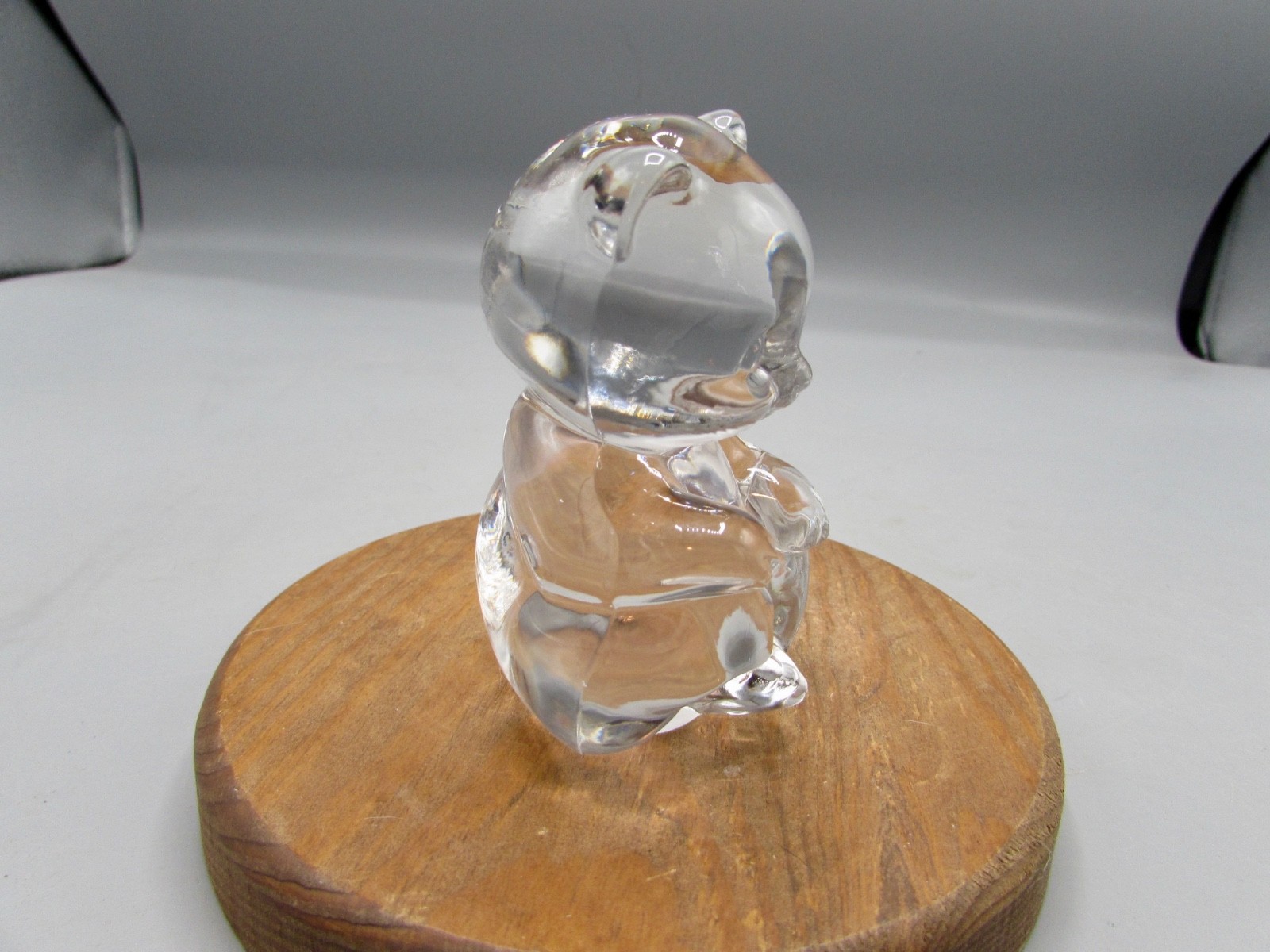 Vintage Fenton? Clear Glass Bear Figurine Paperweight 3 Inches Tall