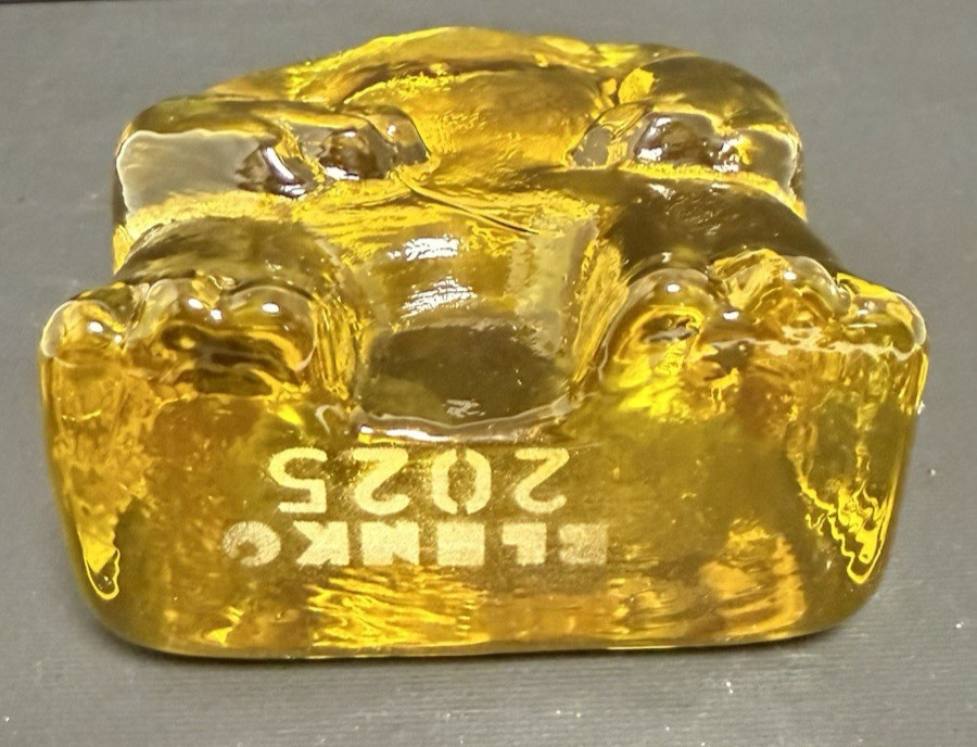 Blenko Glass Cryptid Critter 2523C – Grafton Monster – Citrine