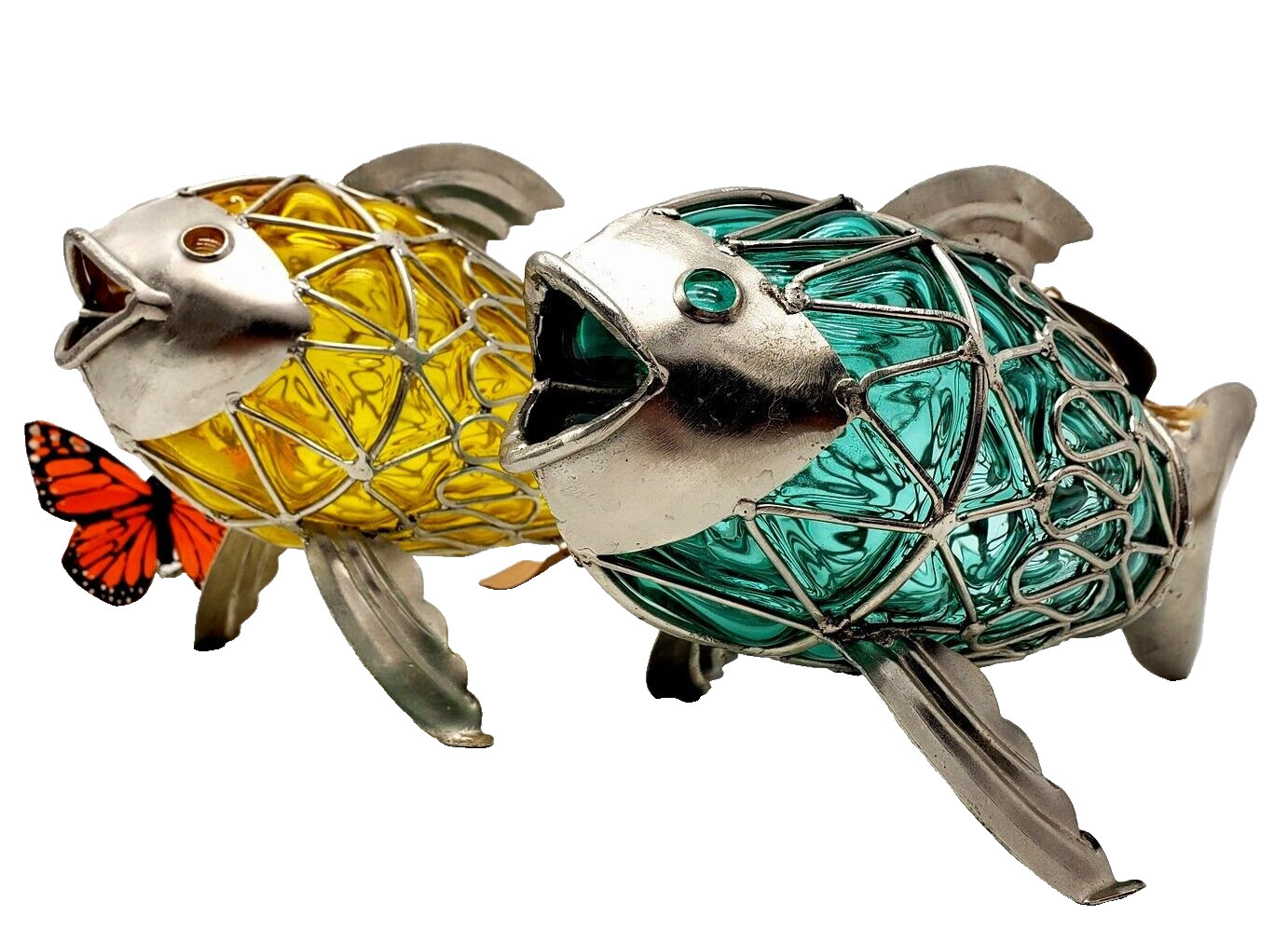 Glass & Wire Frame Fish Figure Set – Pier 1 Blown Modernism