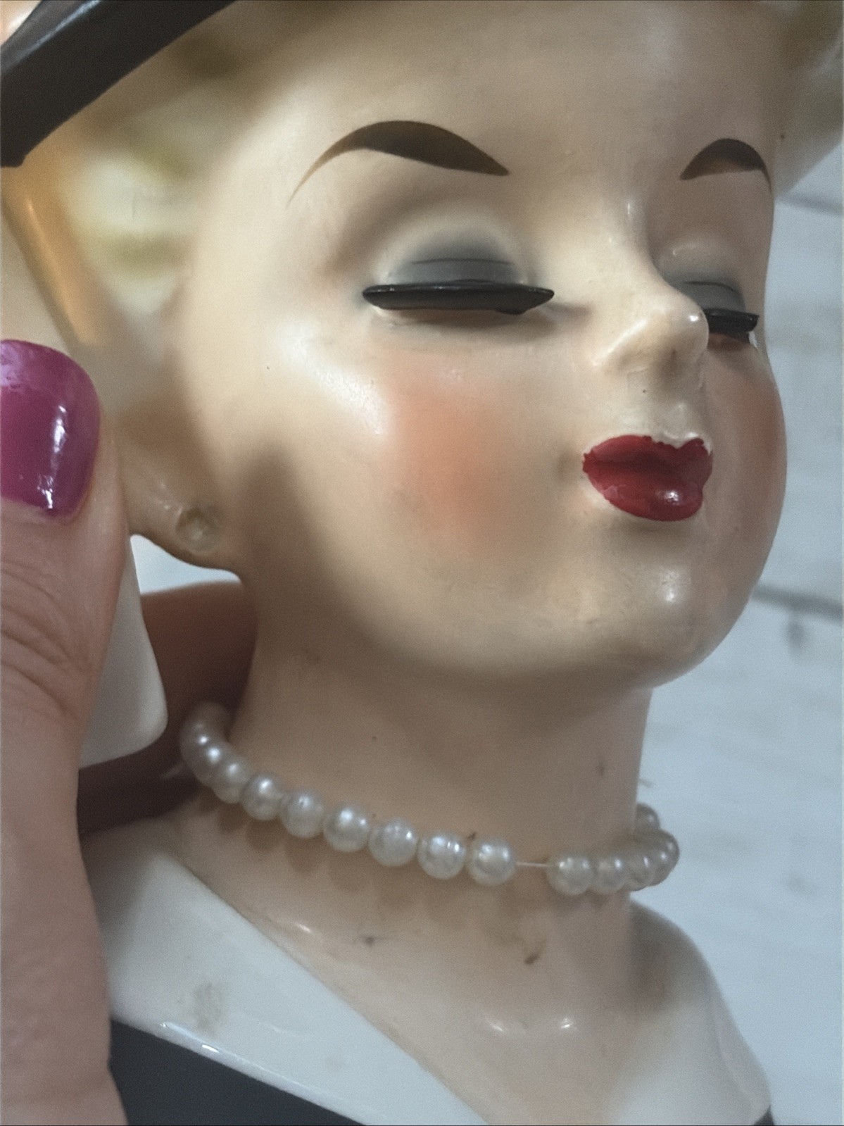Inarco E-2006 Lady Head Vase See Photos READ Desc