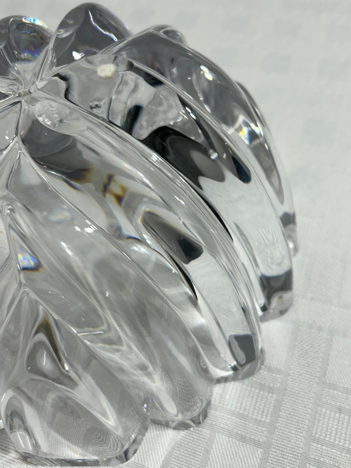 EXQUISITE ORREFORS CRYSTAL CENTERPIECE BOWL SIGNED & NUMBERED BY LARS HELLSTEN