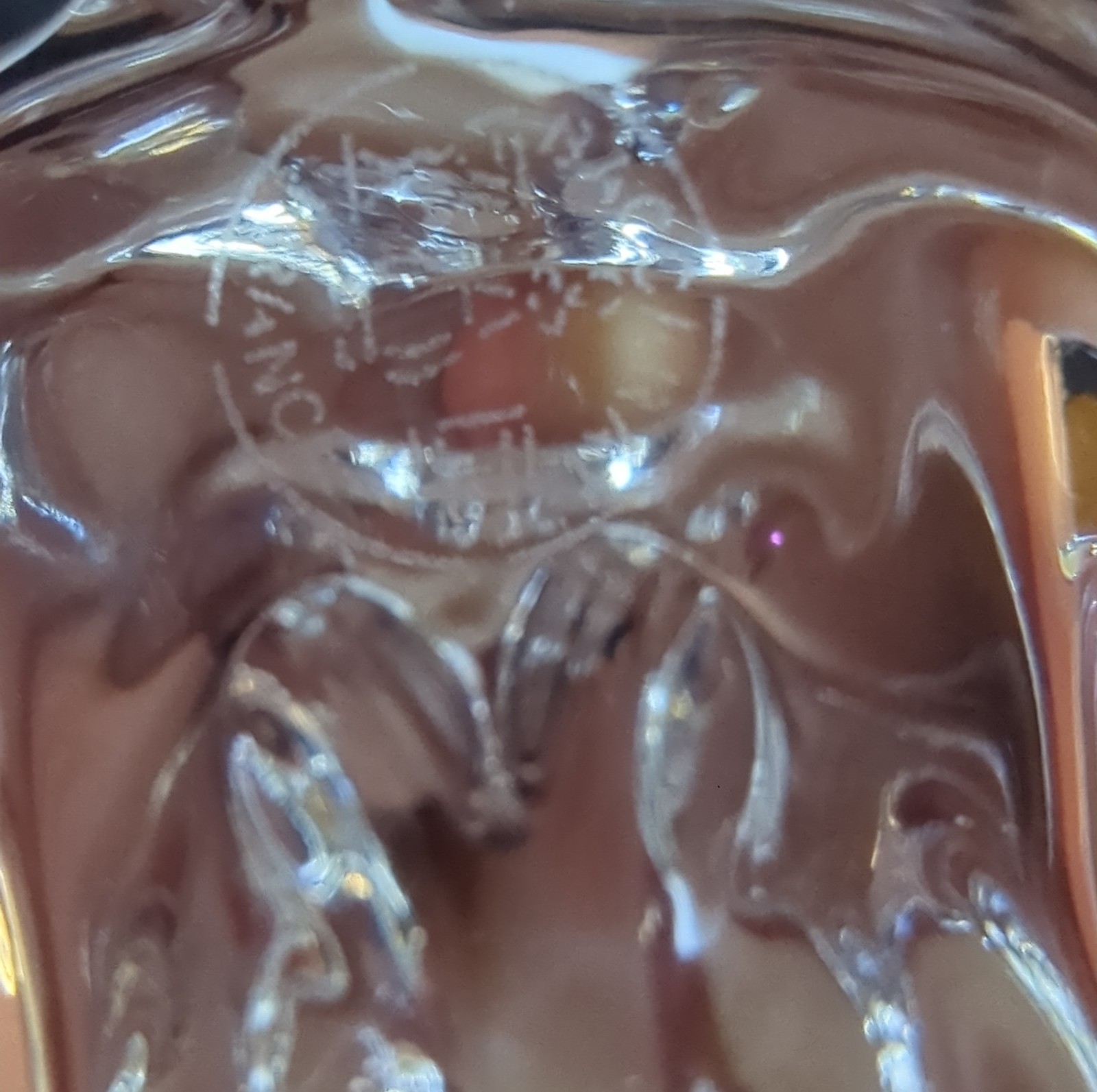 Baccarat France Standing Bunny Rabbit Figurine Crystal Clear Signed 3″ READ