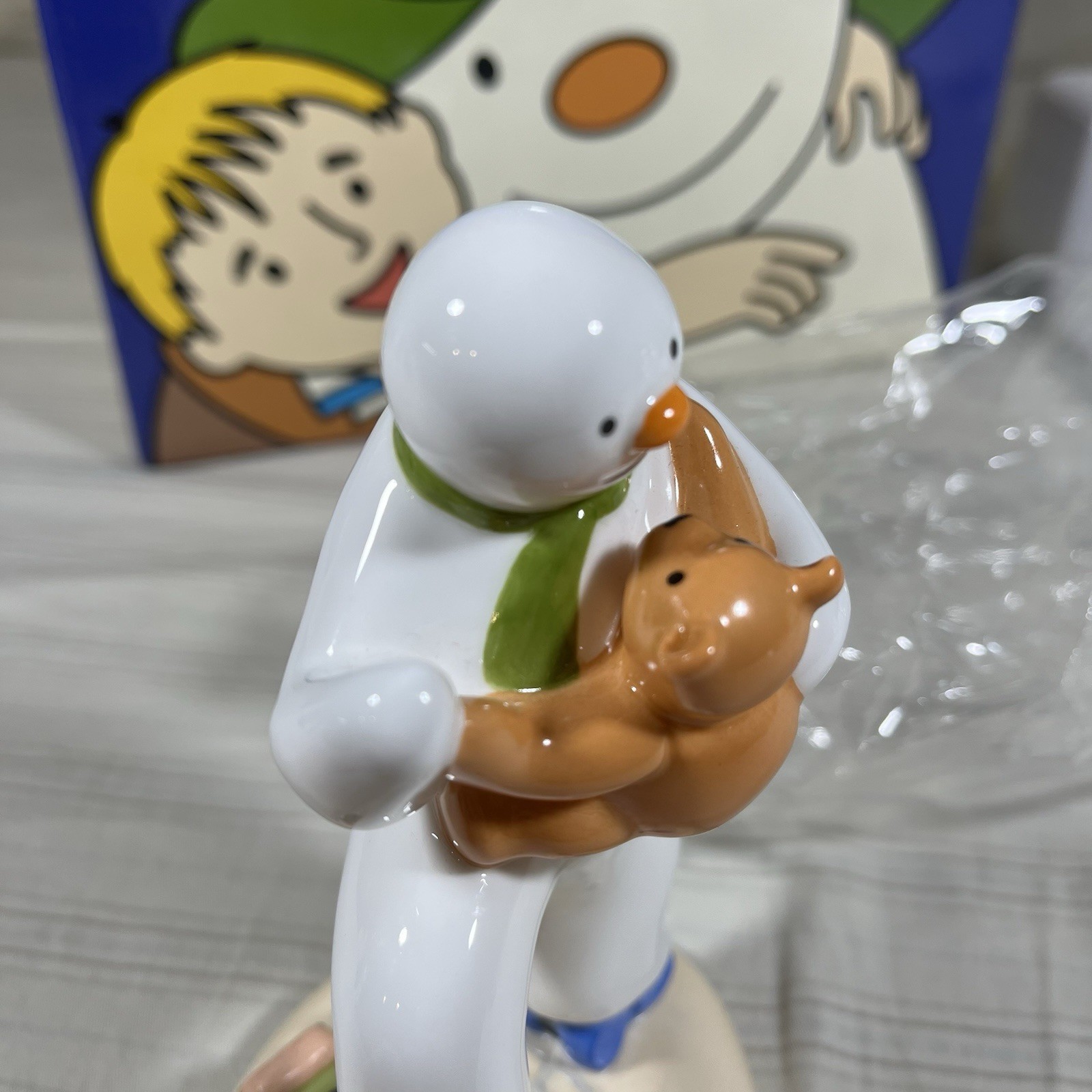 Vintage Coalport Characters The Snowman Dancing with Teddy 1st Edition 2001 New