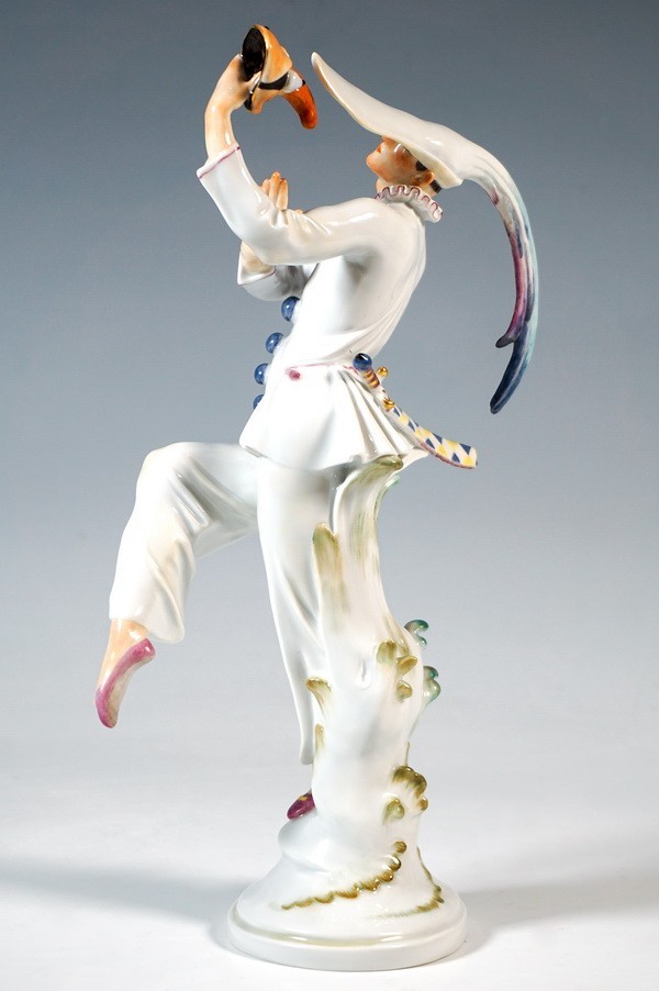 Meissen Porcelain Figurine Mask Dancer by Paul Scheurich 73317, 26 CM