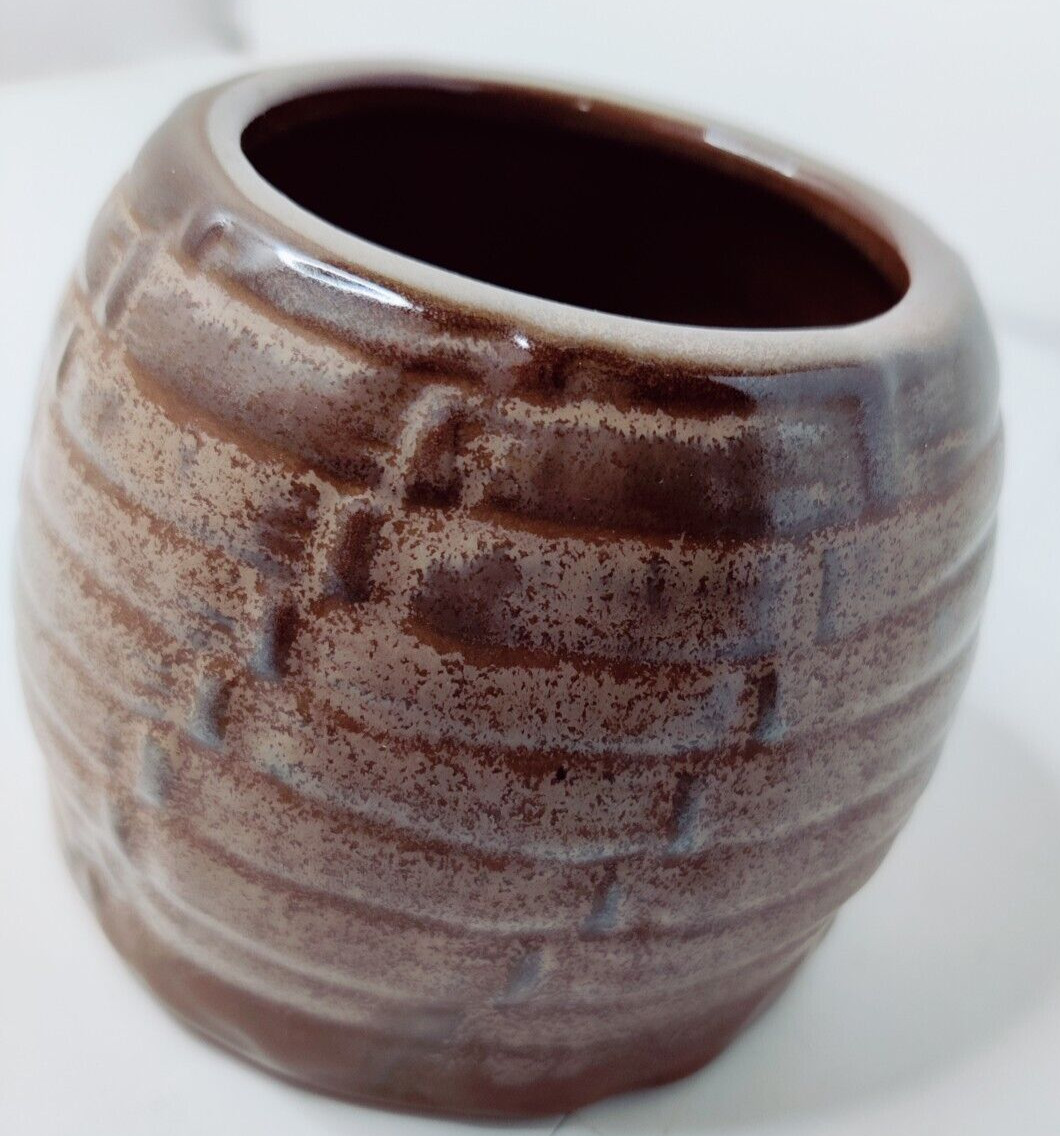 VTG 70s FRANKOMA POTTERY 803 PLANTER VASE USA BROWN COLORS NICE CONIDITION
