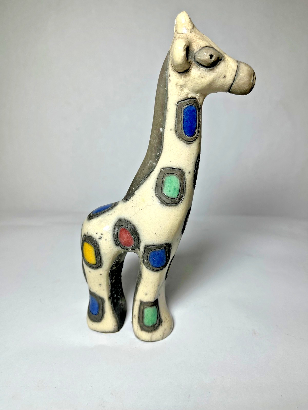 Kintsugi The Fenix RAKU Patchwork Giraffe, Art Pottery Handmade In South Africa