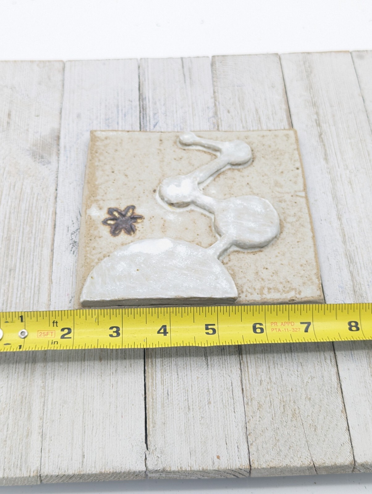 Handmade Glazed Clay ART Deco Style Decorative Tile 5.25″X5.25″
