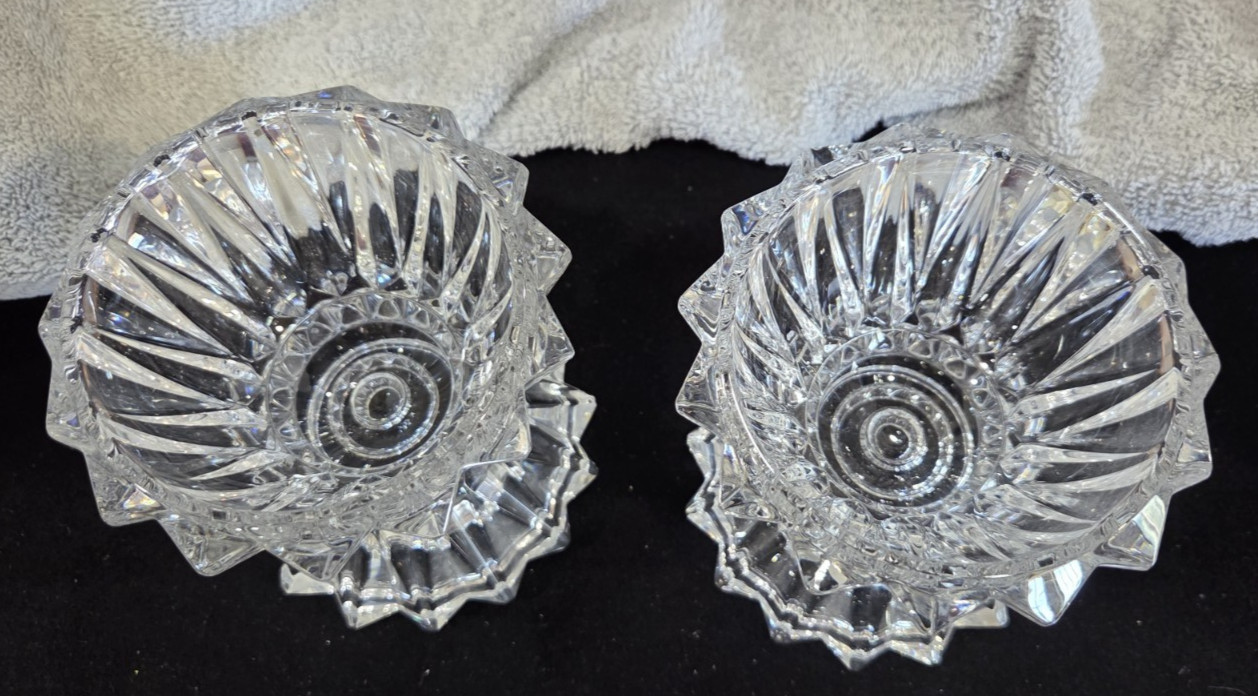 VINTAGE Mikasa RAINIER Reversible Multi-Use 5″ Tall Candle Holder – Set of 2