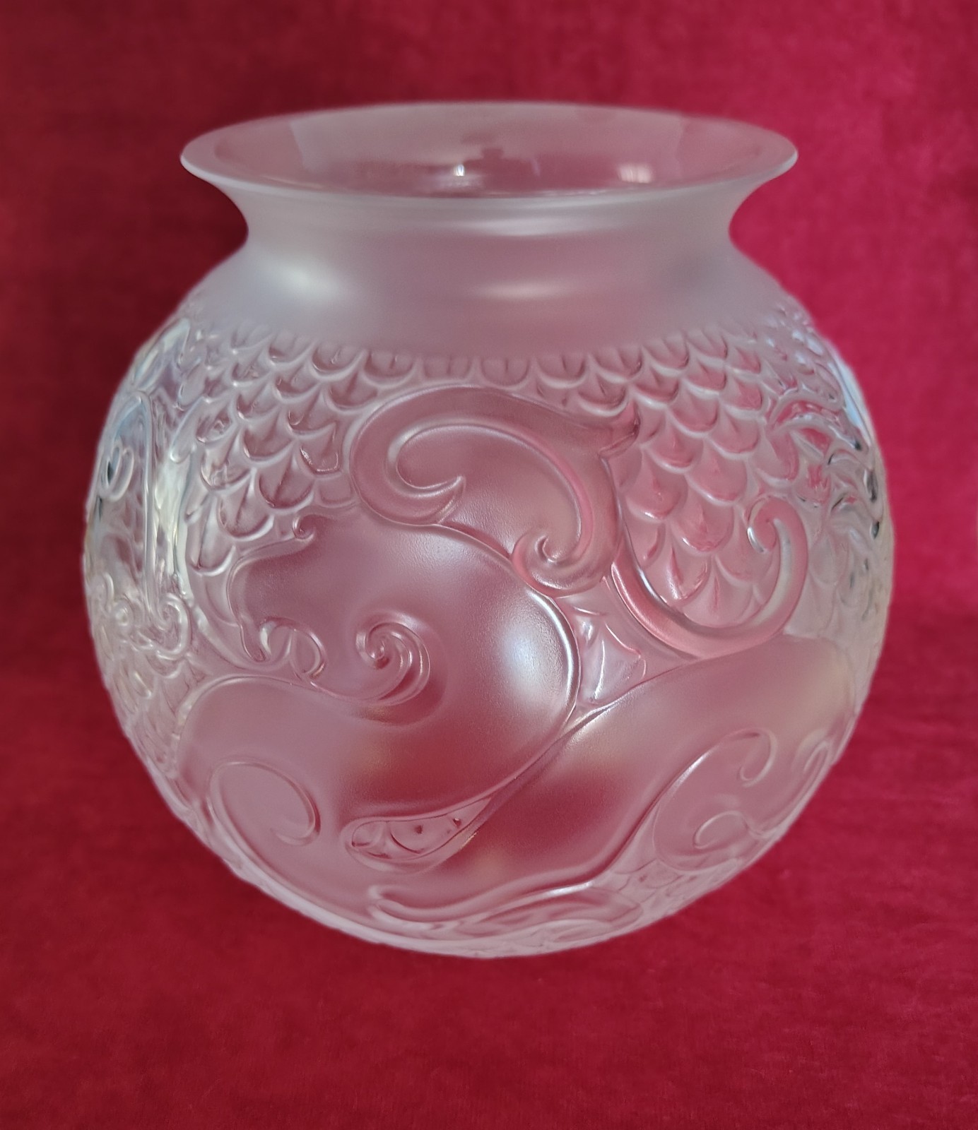 LALIQUE France XIAN Large Vase 1996 Crystal Glass w/Box X’Ian