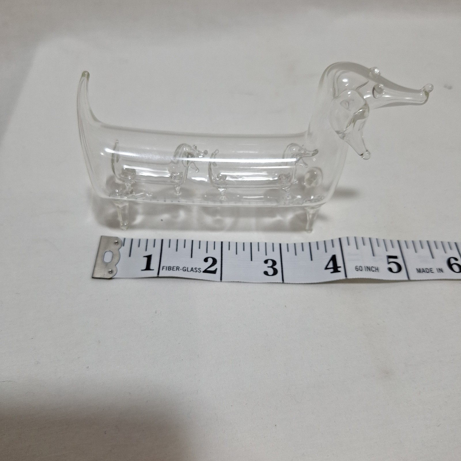 Vtg Roberto Niederer Hergiswil Glasi Hand Blown Glass Dachshund