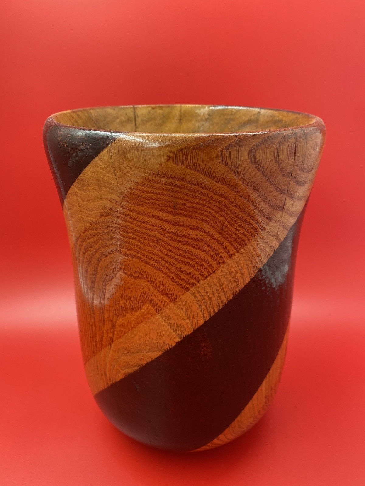 Handcrafted Wood and Resin Art Vase One of a Kind Modern Luxury Home Décor