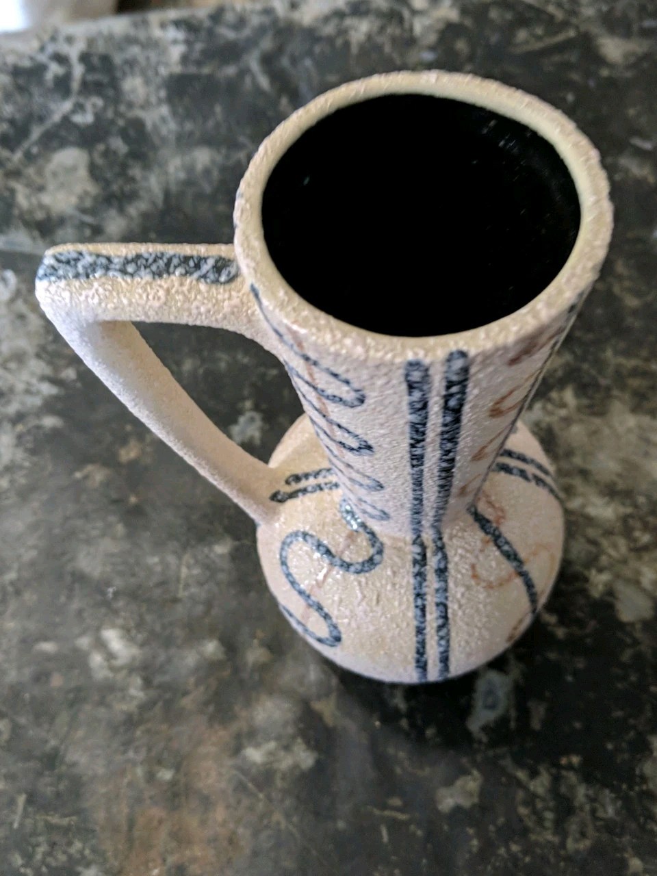 Vintage Modern Design Pottery Vase, MCM, Japan,7″