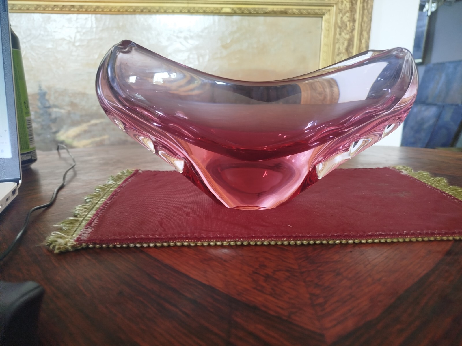 Czech glass vase made by Miloslav Klinger for Zelezny Brod