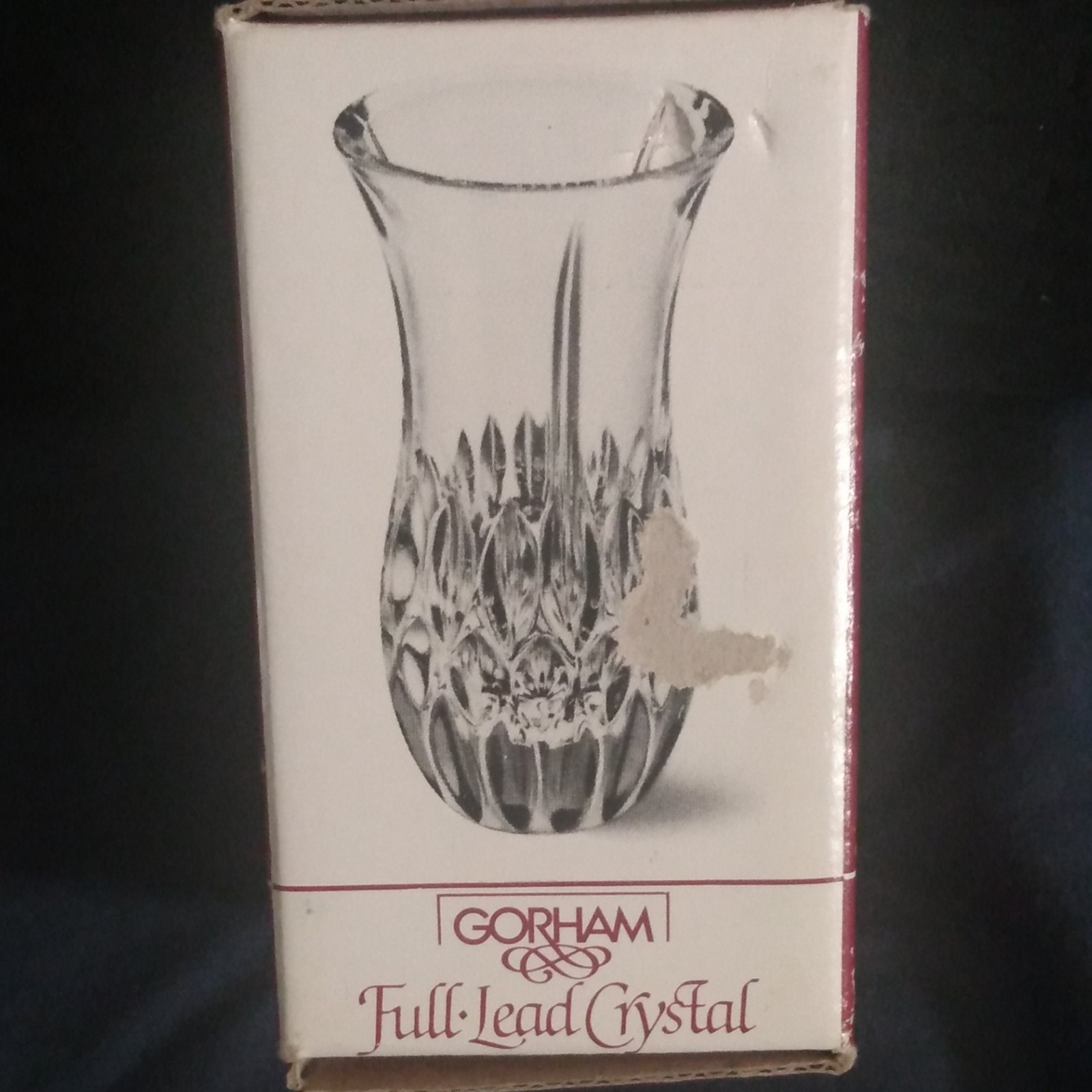 Gorham Full Lead Crystal Vase 3 3/4″ Althea West Germany Item Number C178 In Box