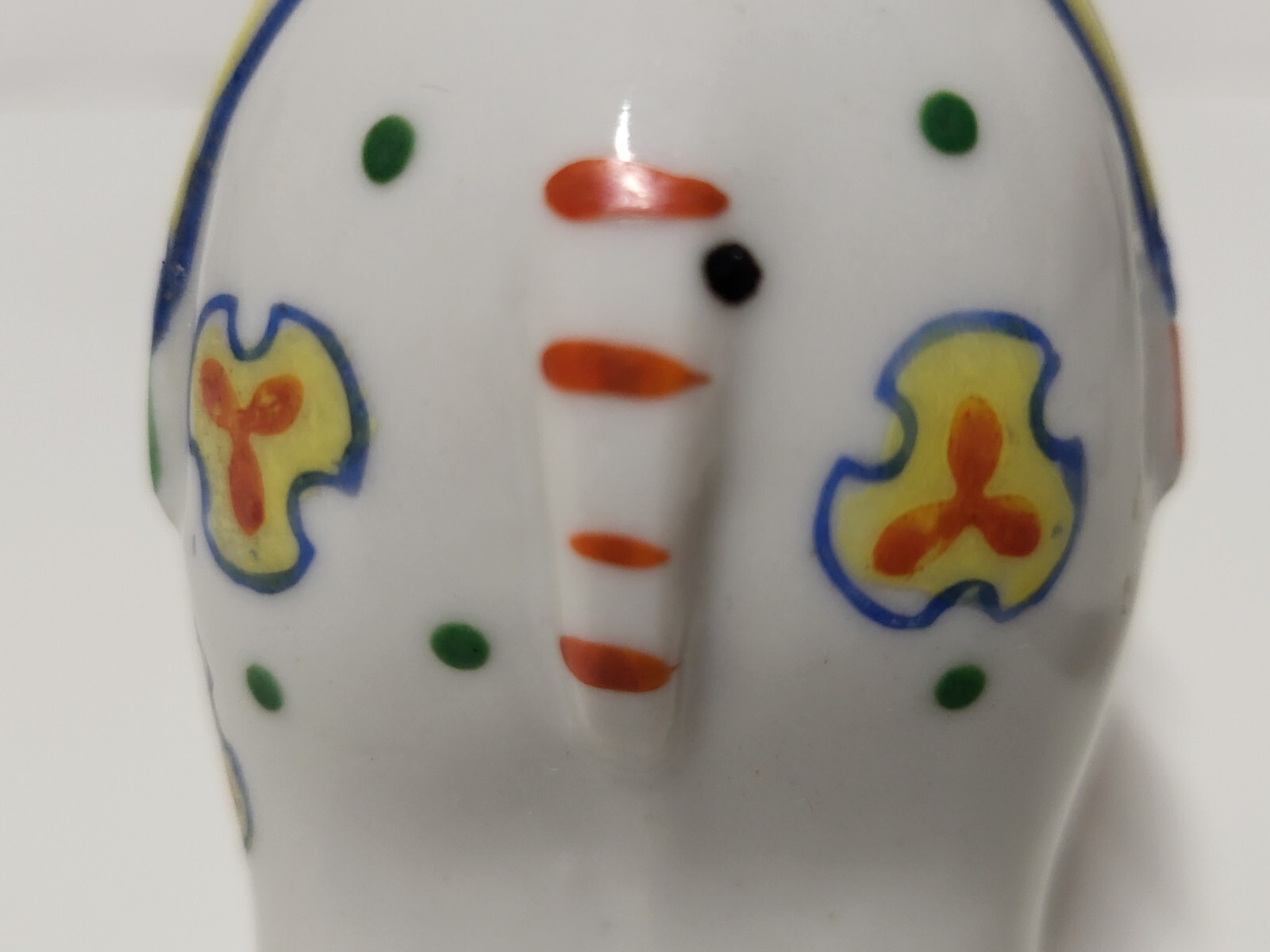 Vintage Lustre Finish Handpainted Japan Ceramic Elephant Vase Or Planter