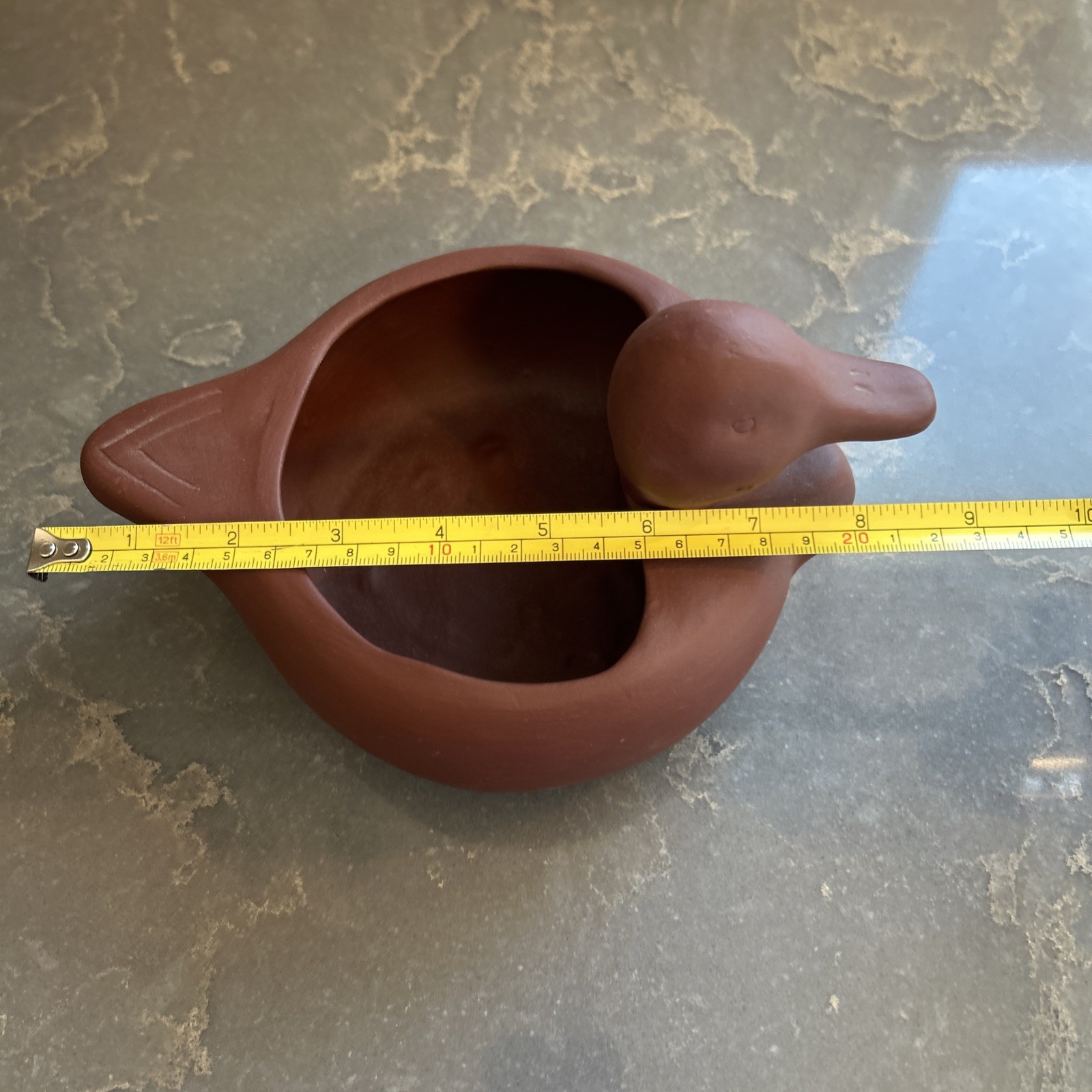 Cherokee Heritage Pottery Duck Planter Clay Native American Art HTF RARE Signed
