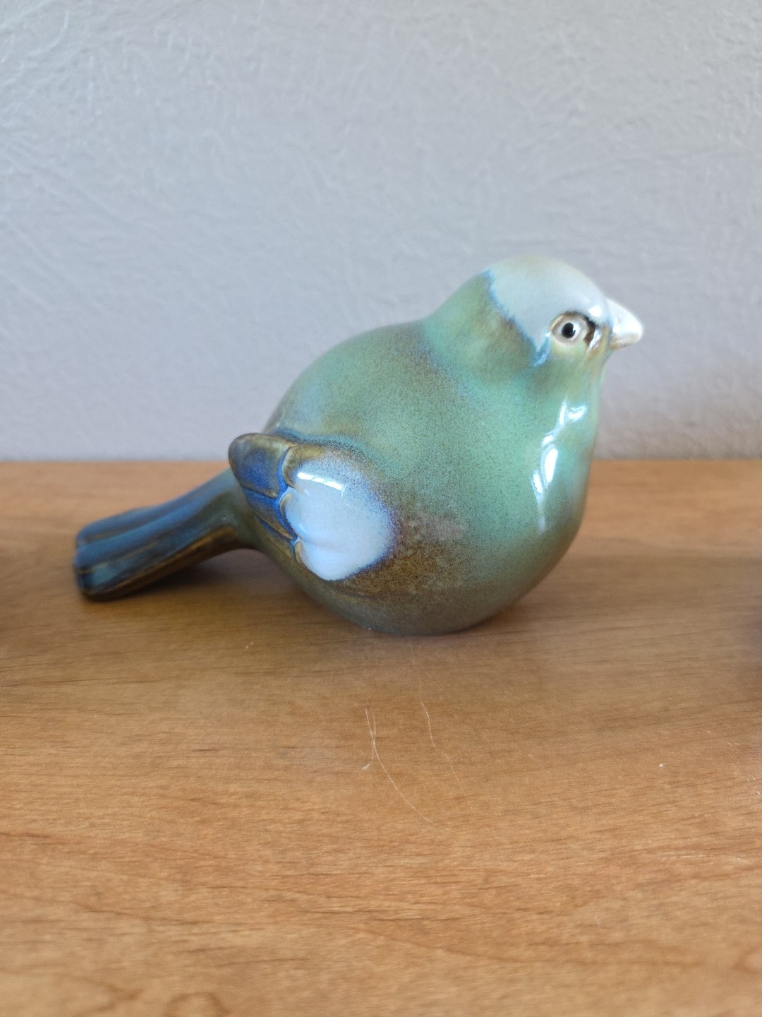 3 Chubby Round Pottery Birds Farmhouse Sparrow Finch Figurine Decor Nature Boho