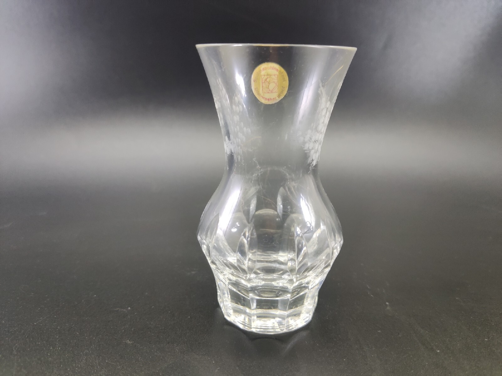 Bleikristall Bud Vase Lead Crystal Floral Etched Made in Germany