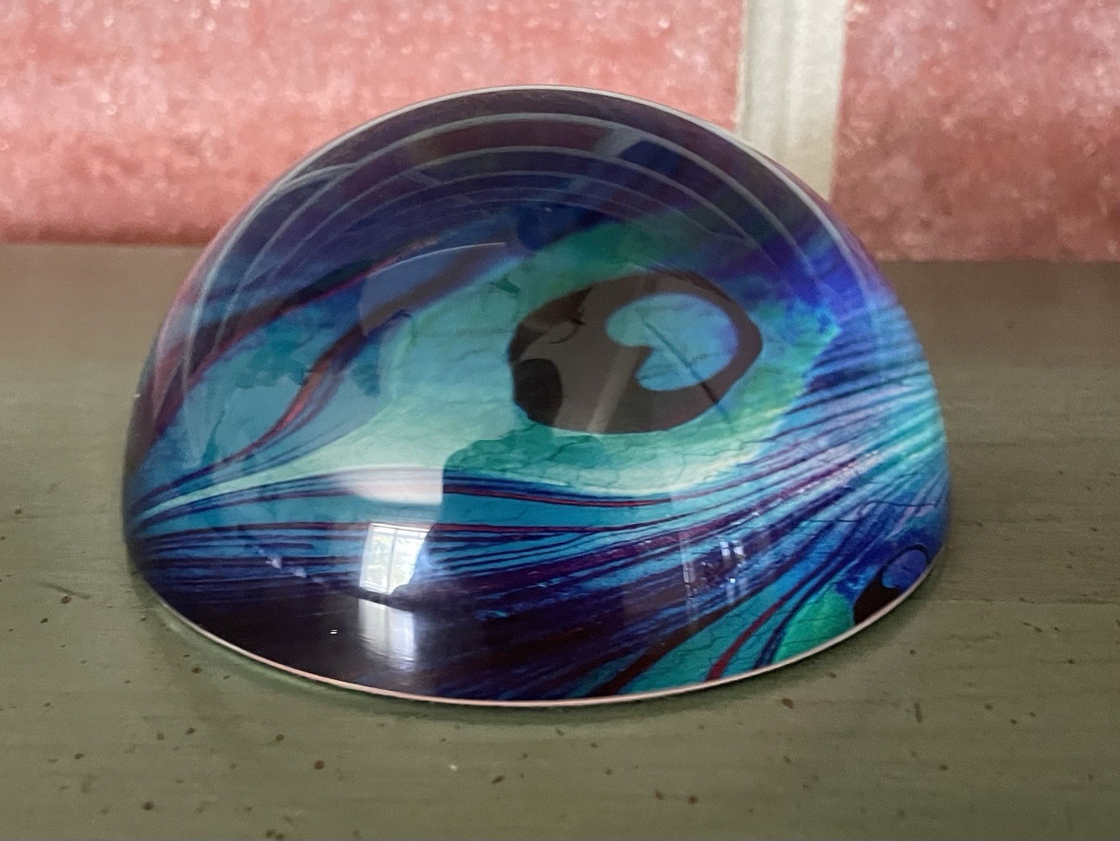 Metropolitan Museum of Art L.C. Tiffany Favrile Peacock Feather Paperweight