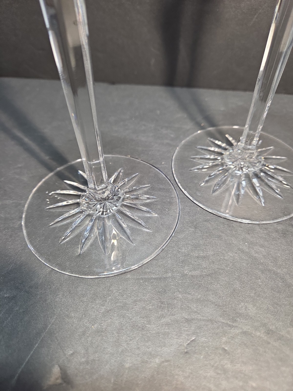 Miller Rogaska Richmond Crystal Candlesticks Pair Slovenia Tall Candle Holders