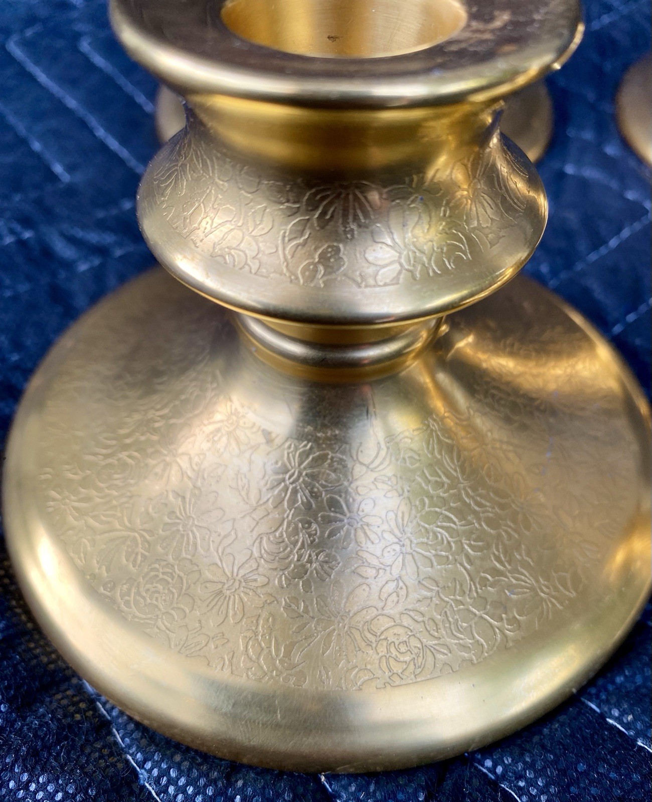 Vintage Pickard China Etched 24k Gold Candle Holders Set of 4