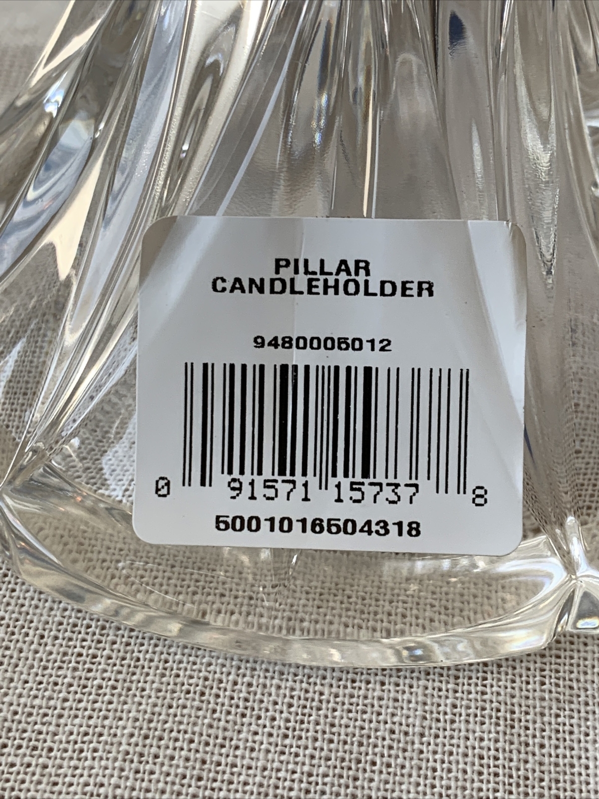 Marquis by Waterford UNITY Pillar/Taper Crystal Candle Holder 5 3/8” Signed