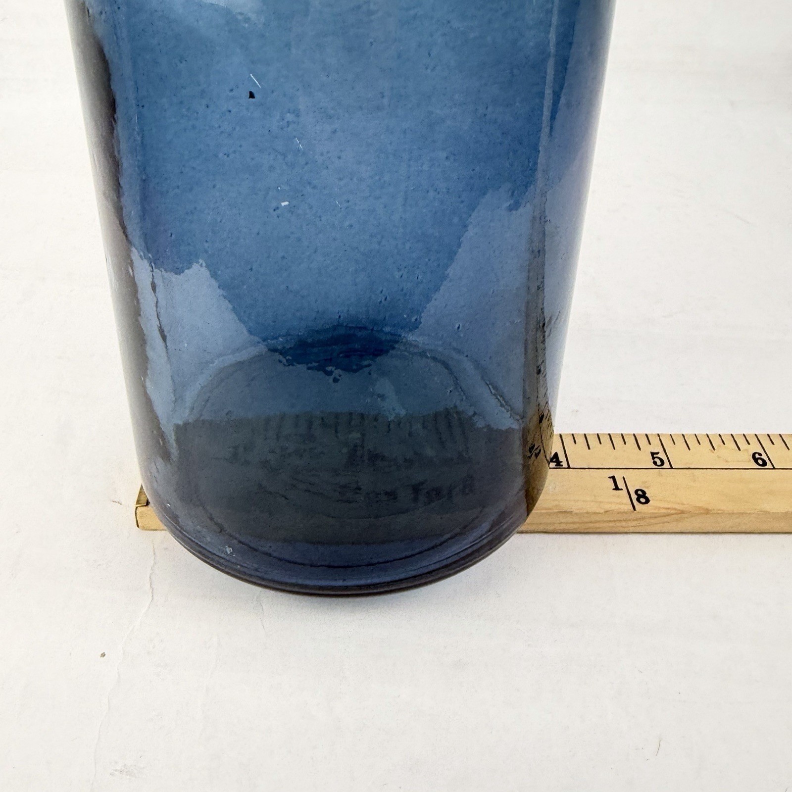 Vidrios San Miguel Bottle Spain 100% Recycled Glass Vase Blue Handmade Gift
