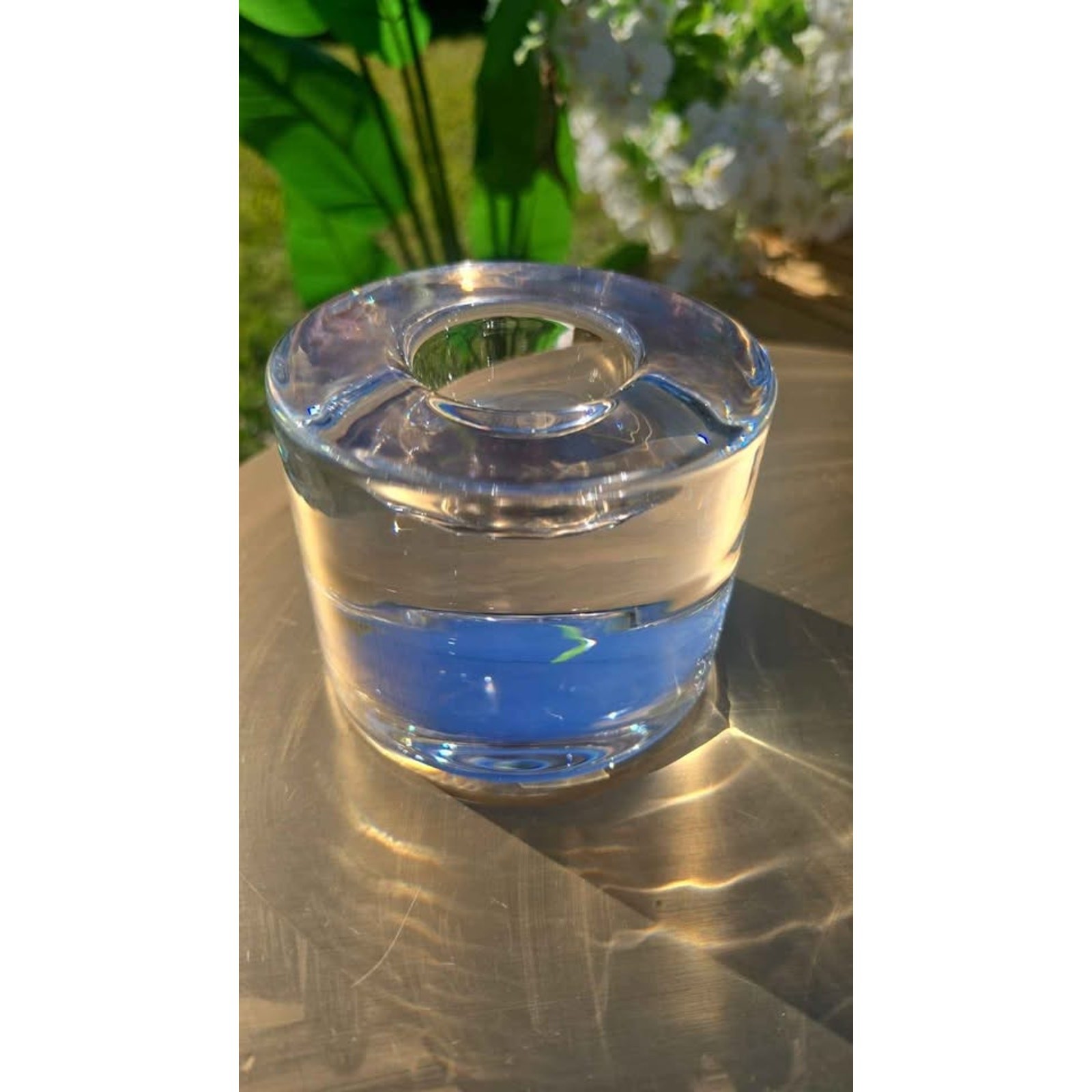 Orrefors Glass Votive & Vase Set Clear Cylindrical Scandinavian Modern Decor