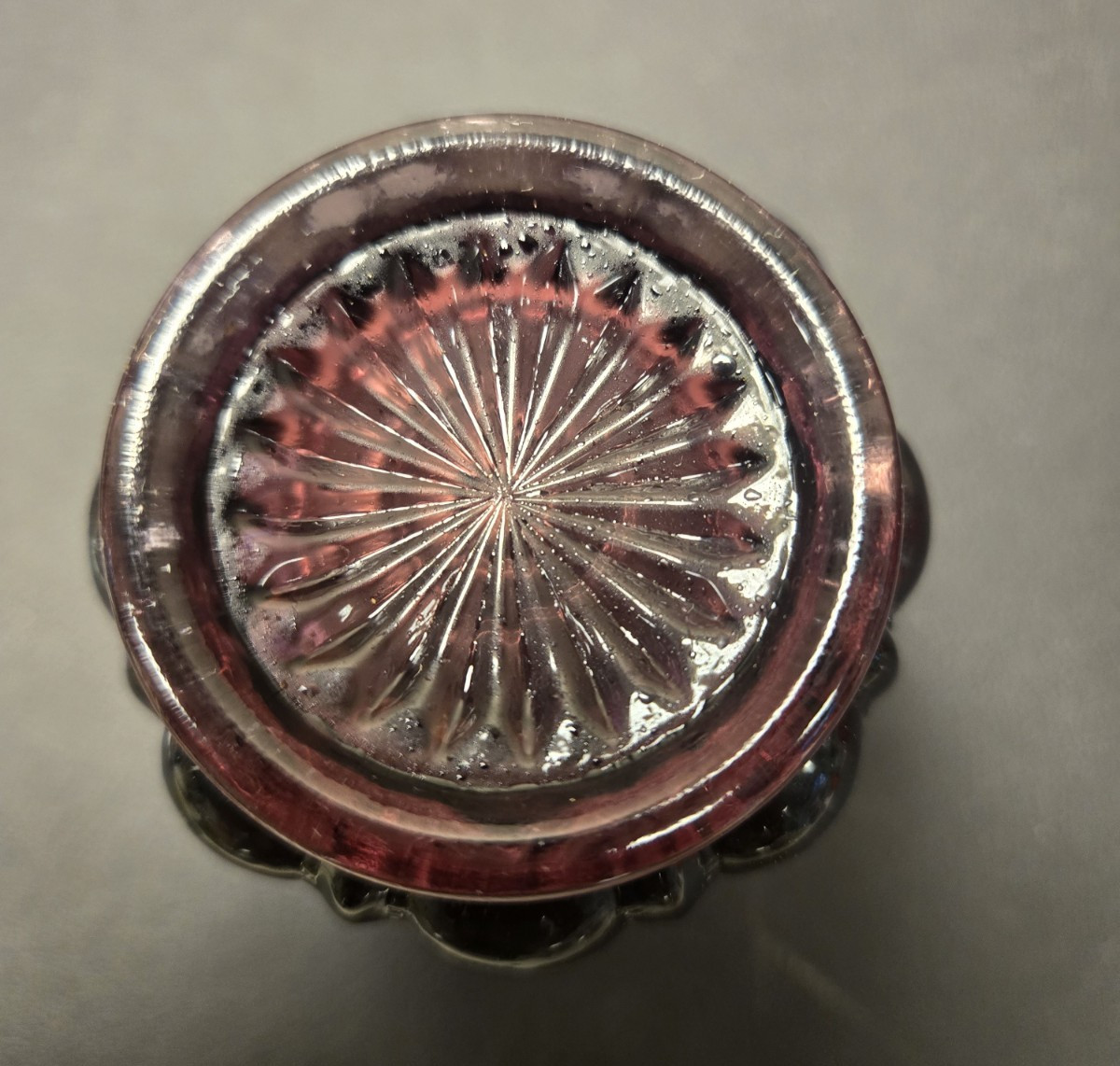 Vintage Degenhart “Amethyst” Glass Beaded Oval Cameo Toothpick Holder