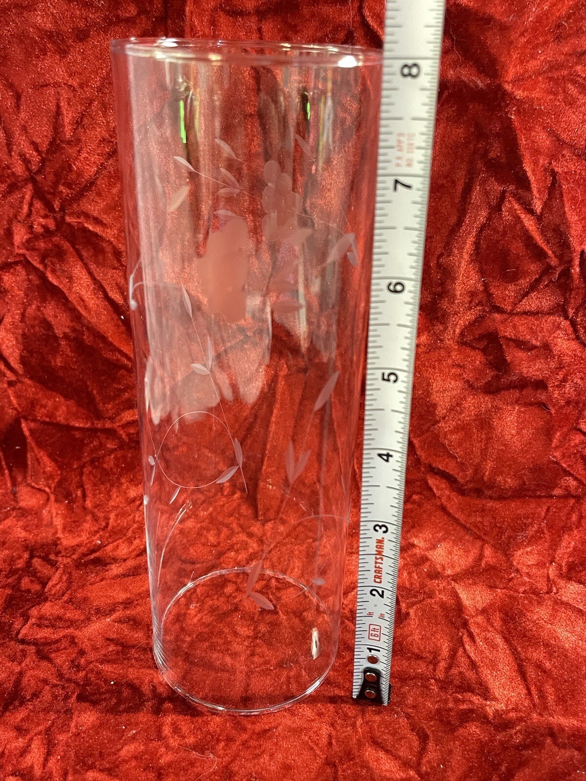 Princess House Heritage Crystal Glass Cylinder Globe For Candlestick Replacement