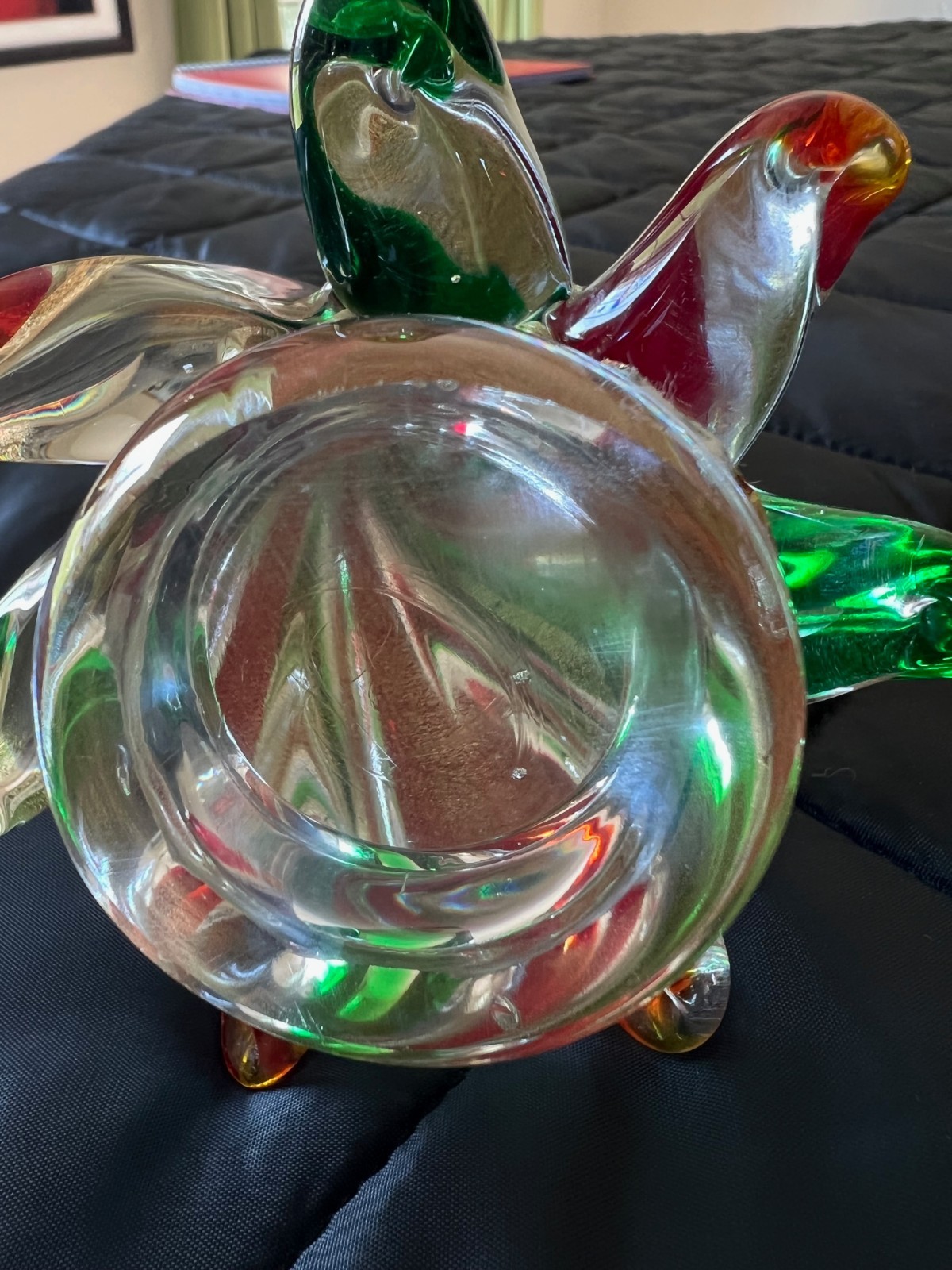 Beautiful Blown Murano Glass Free Standing Spiral Christmas Tree