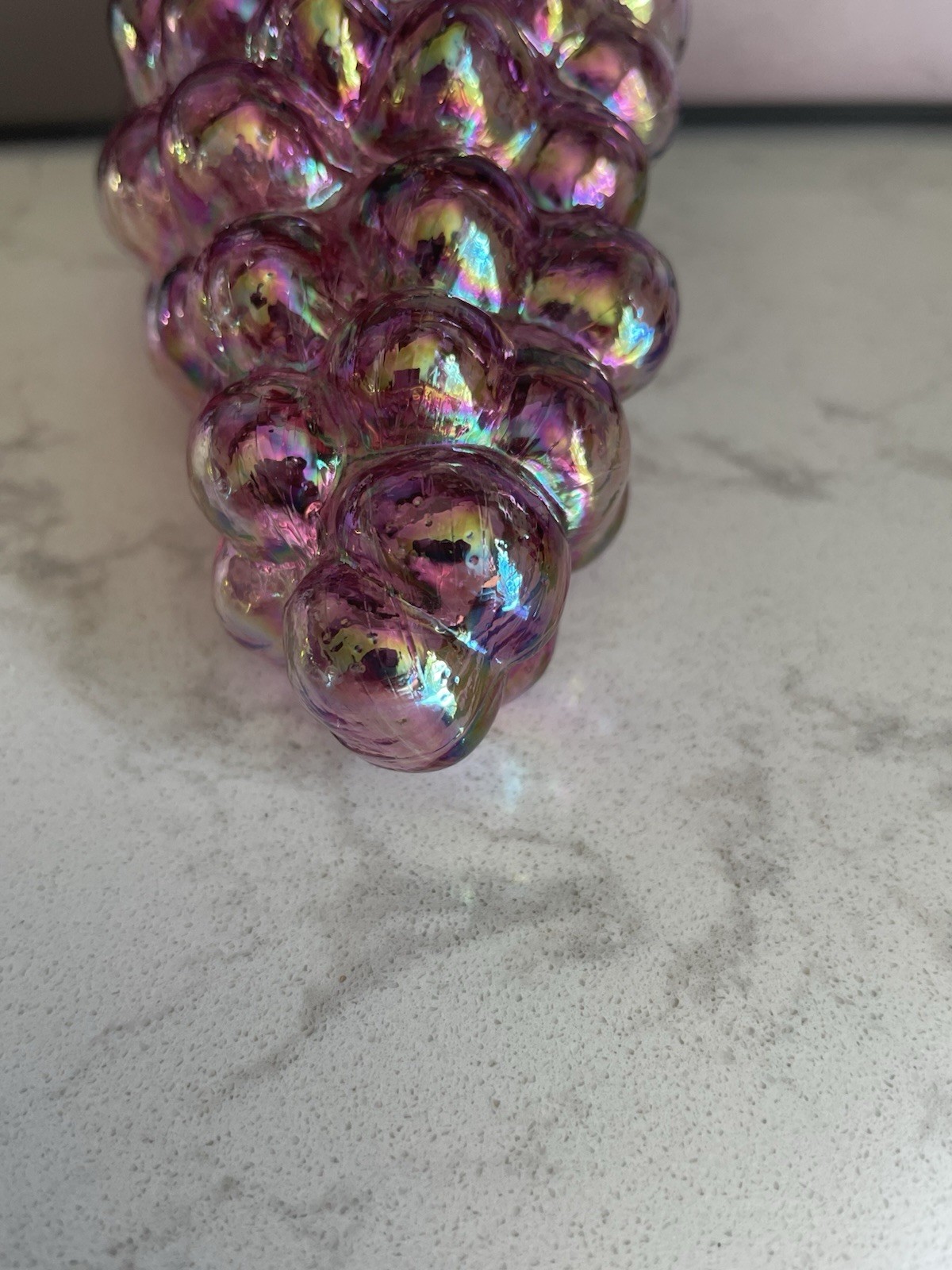 Glass Eye Studio Art Glass Iridescent Fruits Vtg Lot Of 3 USA