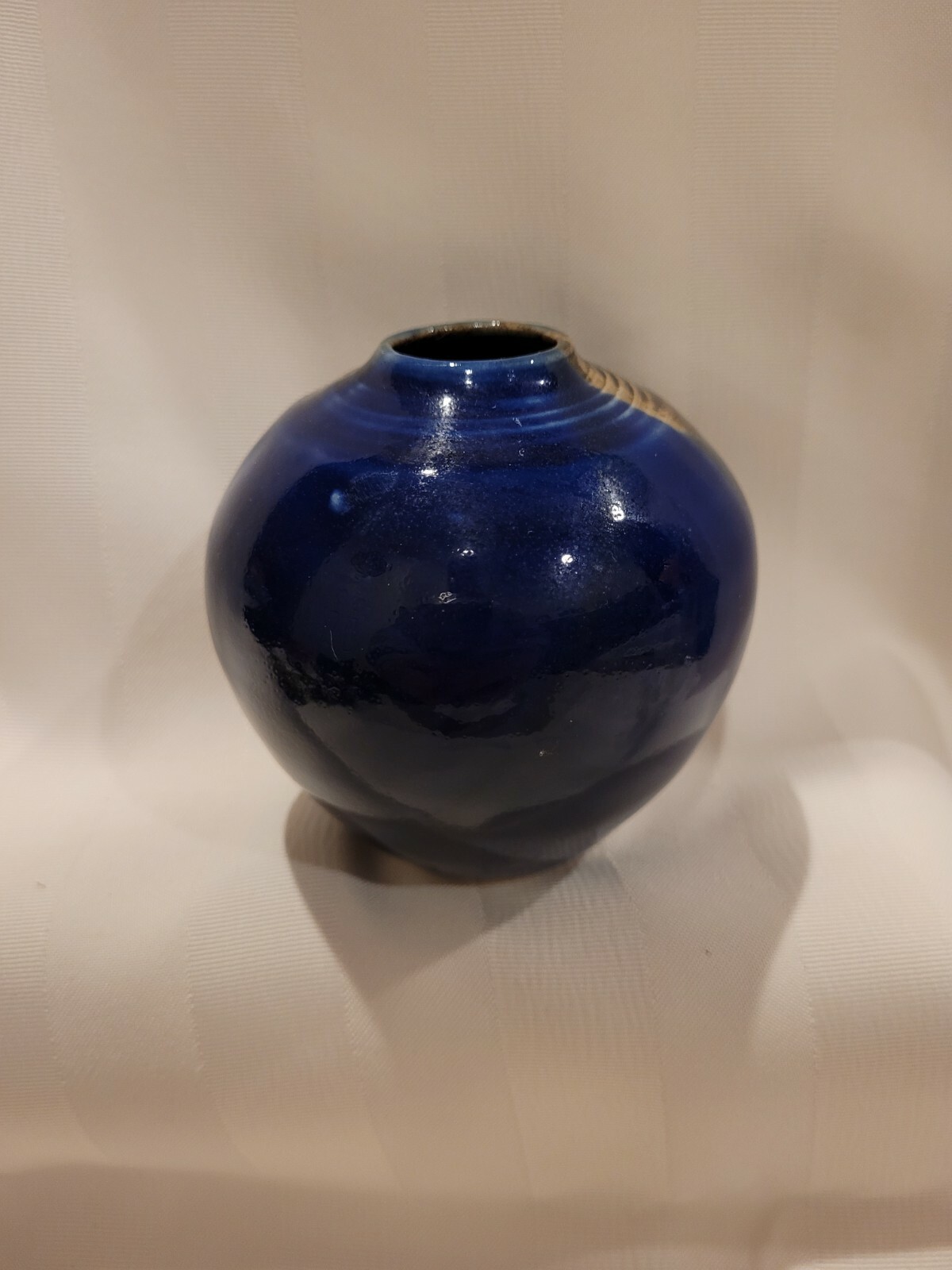 Hand Crafted Vase Studio Art Pottery Natural Stoneware Signed By Artist