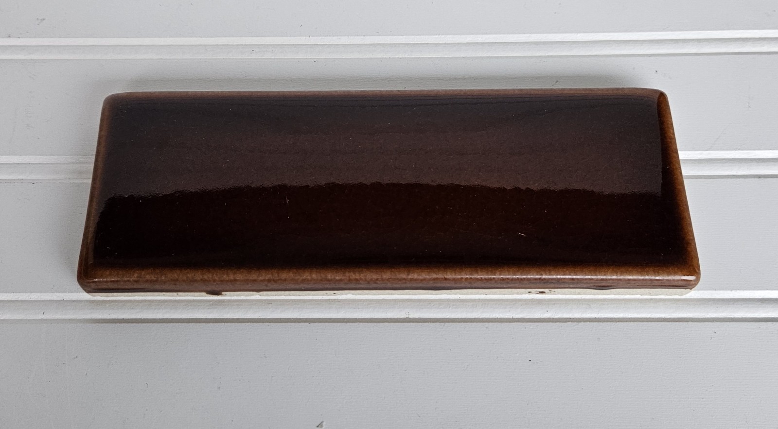 Motawi Tileworks Bottle Brown Glazed Glossy Tile Ann Arbor Michigan 8×3