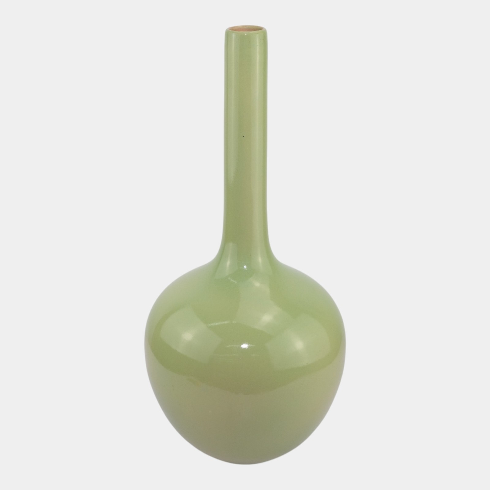 Gonder Imperial Line Celadon Green Mid Century Modern Long Neck Floor Vase 531