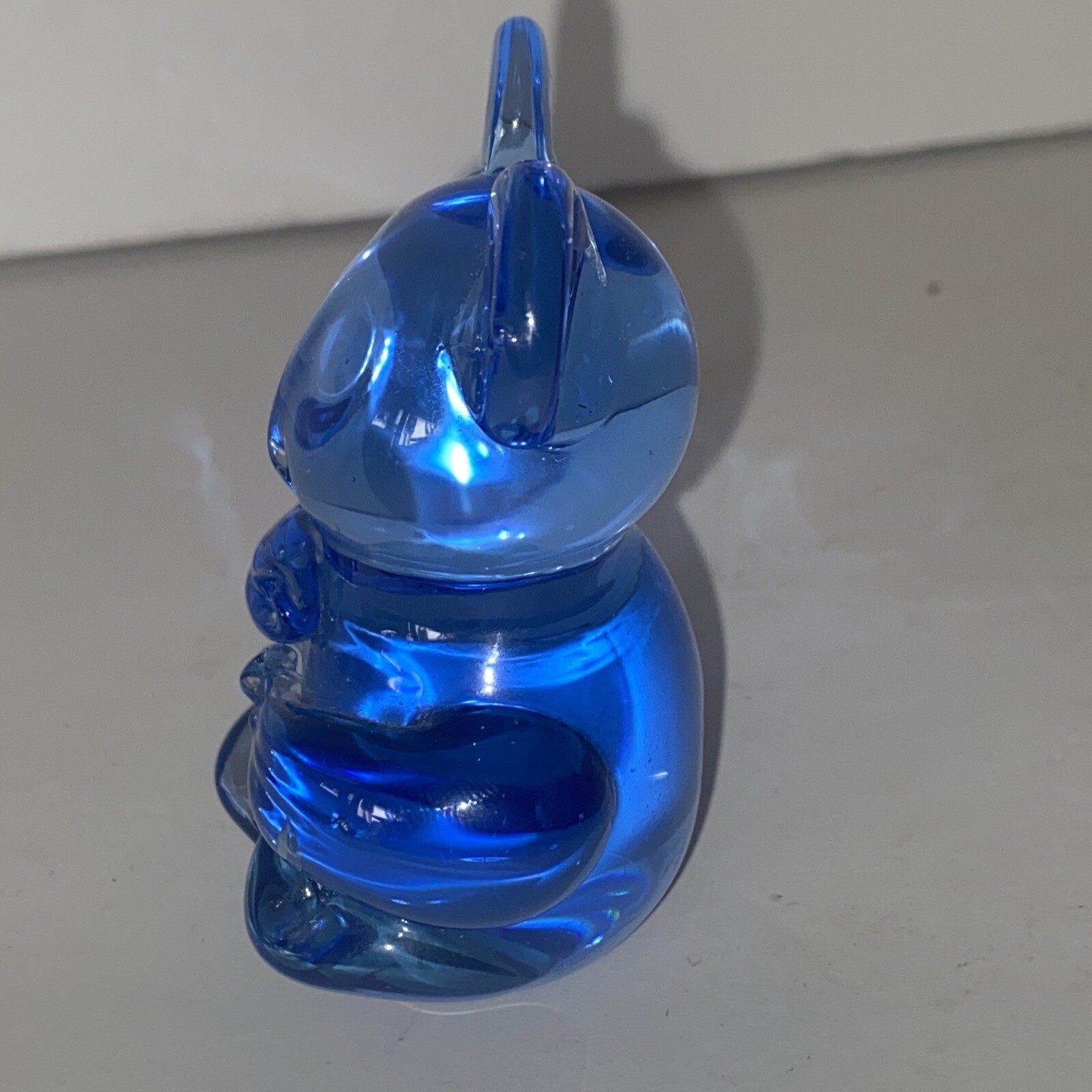 Blue Glass Koala Bear Figurine United States Commemorative Fine Art Gallery