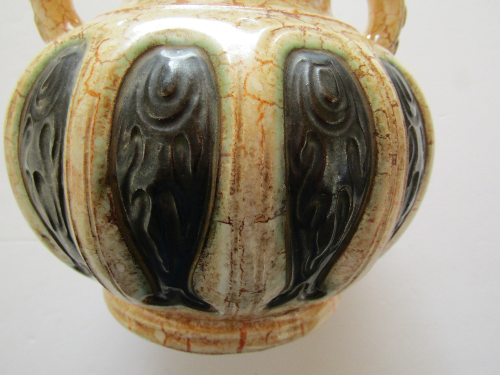 FABULOUS Antique Ditmar Urbach Art Deco Vase 1920’s Czech #8197 Fine Patina