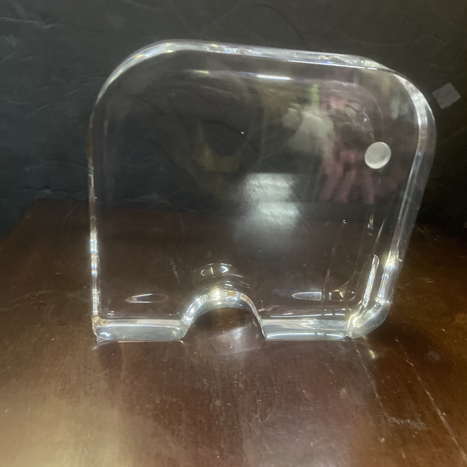 Denji Takeychi Zoo Sasaki MCM Mid Century Modern Crystal Glass Elephant Figure