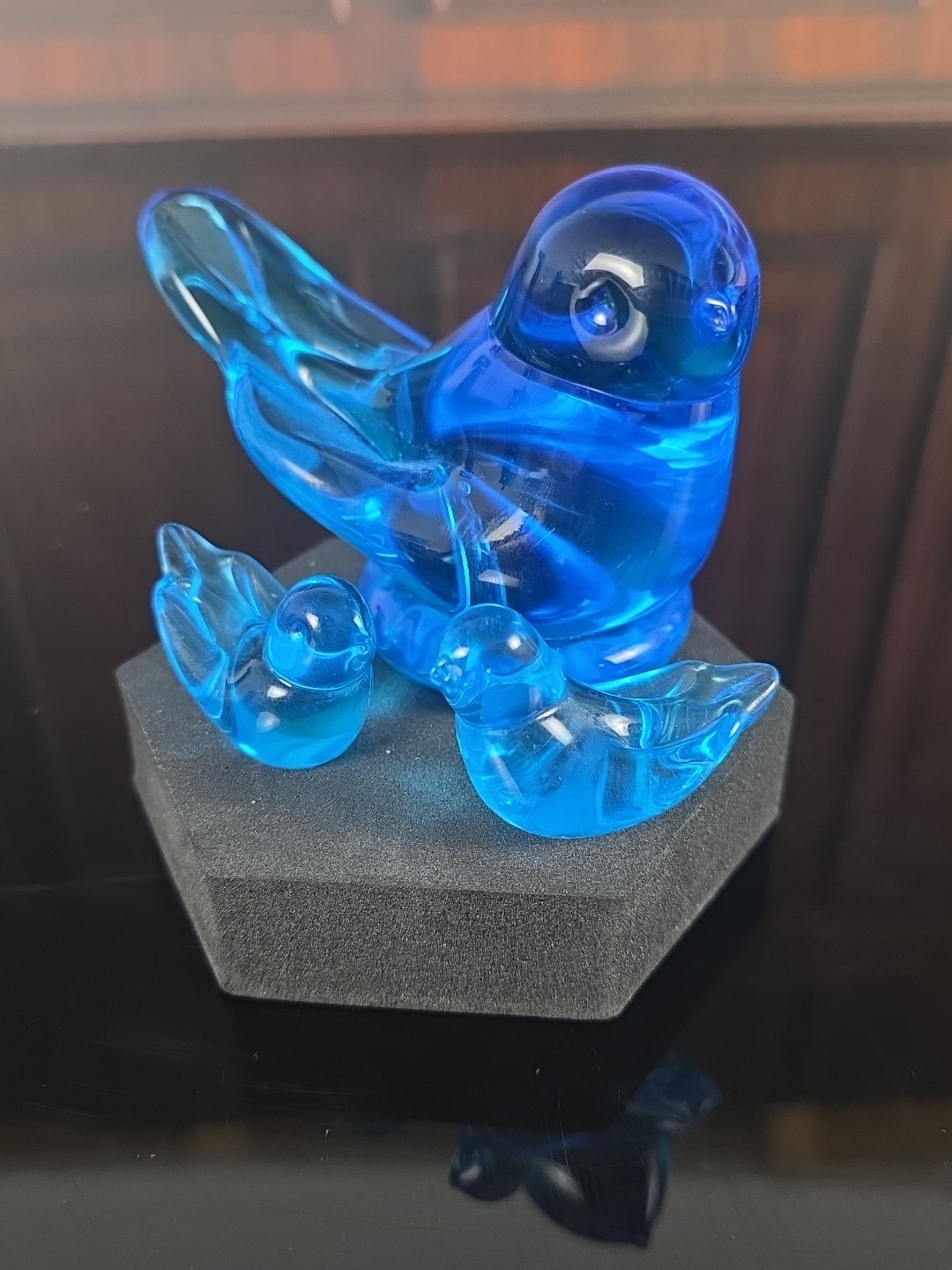 Bluebirds of Happiness Leo Ward Terra Studios Art Small Glossy Blue Signed 1990