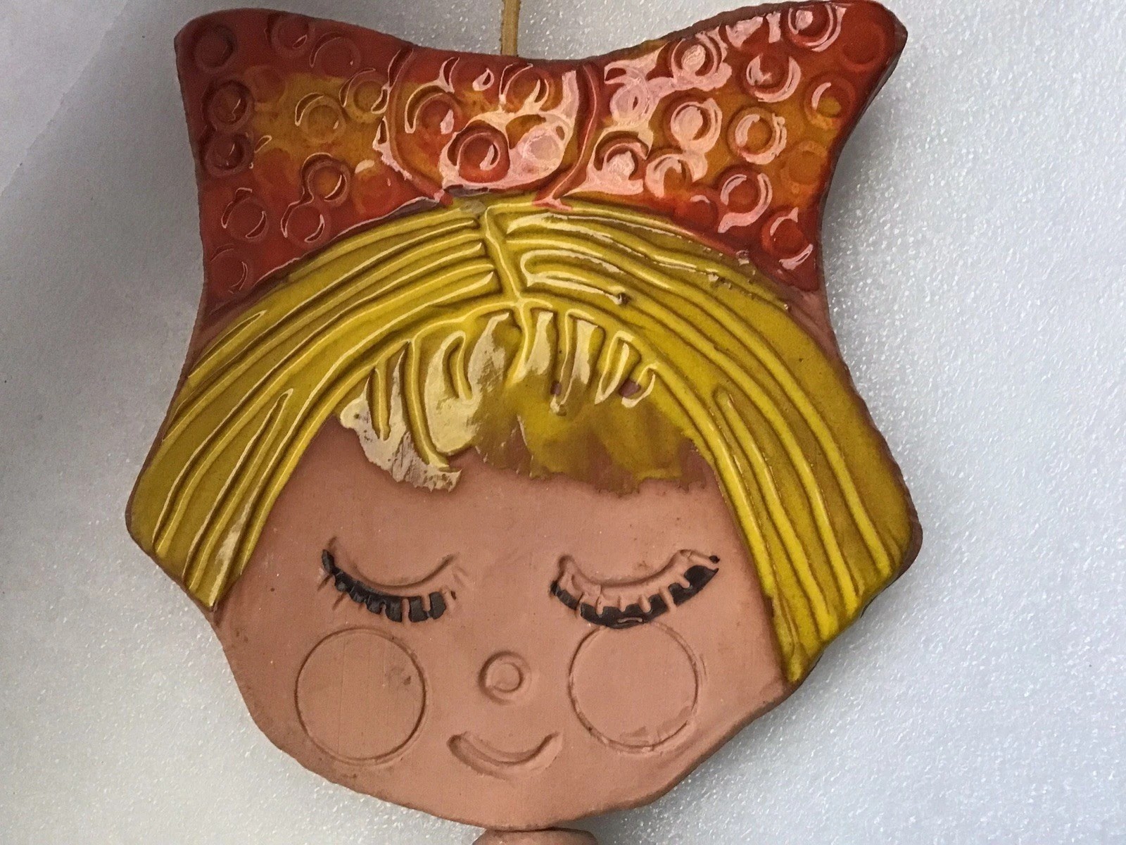 MCM-1968 Terra Cotta – Girl Bell Wind Chime-Double Sided- Pacific Stoneware Inc
