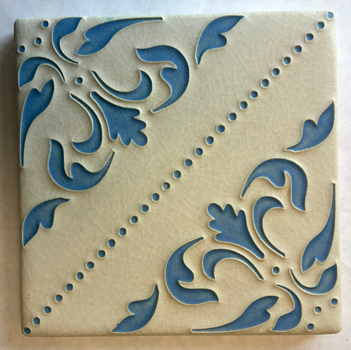Motawi Tileworks ” Lisbon ” in China Blue Tile 6″ x 6″ NEW – Two available