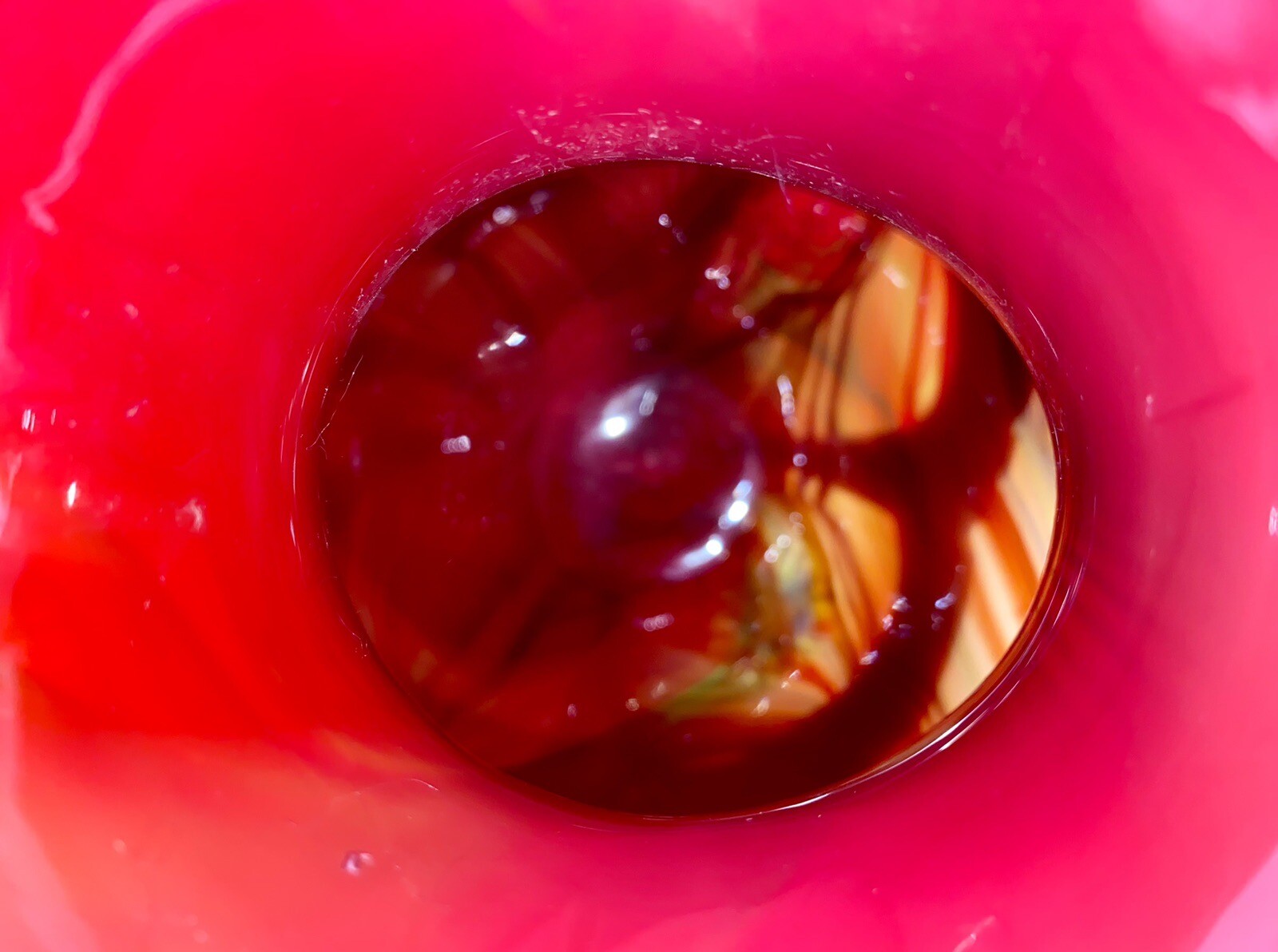 Vibrant Possibly Luxury Lane Hand Blown Abstract Teardrop Art Glass Vase