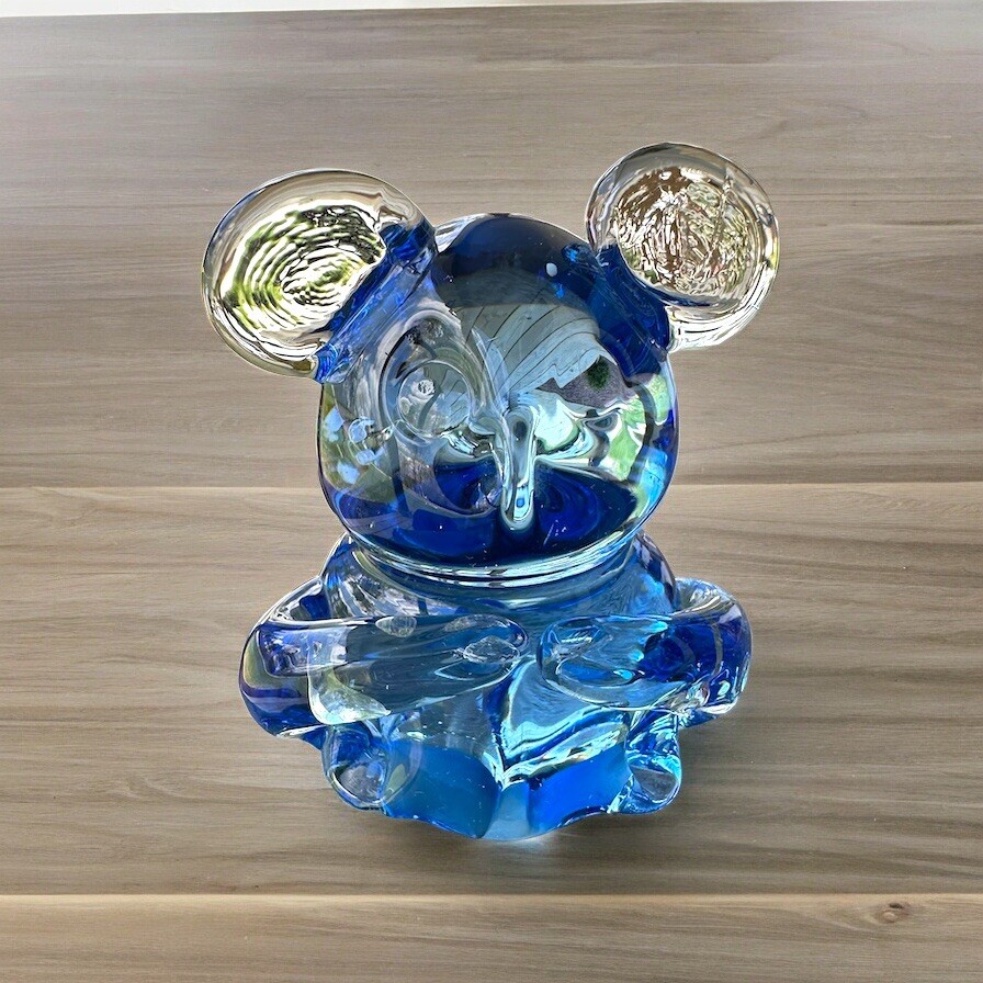 Koala Bear Paperweight US Commemorative Fine Art Gallery Blue Glass