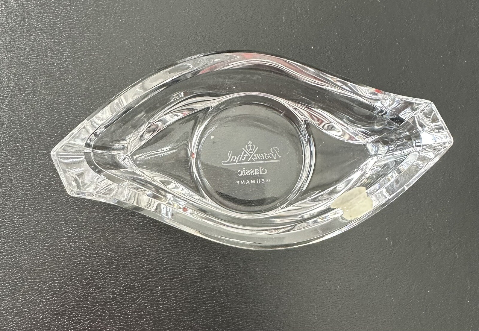 Vintage Rosenthal Horizon Crystal Glass Candle Holder Catchall Vide Poche 1980s