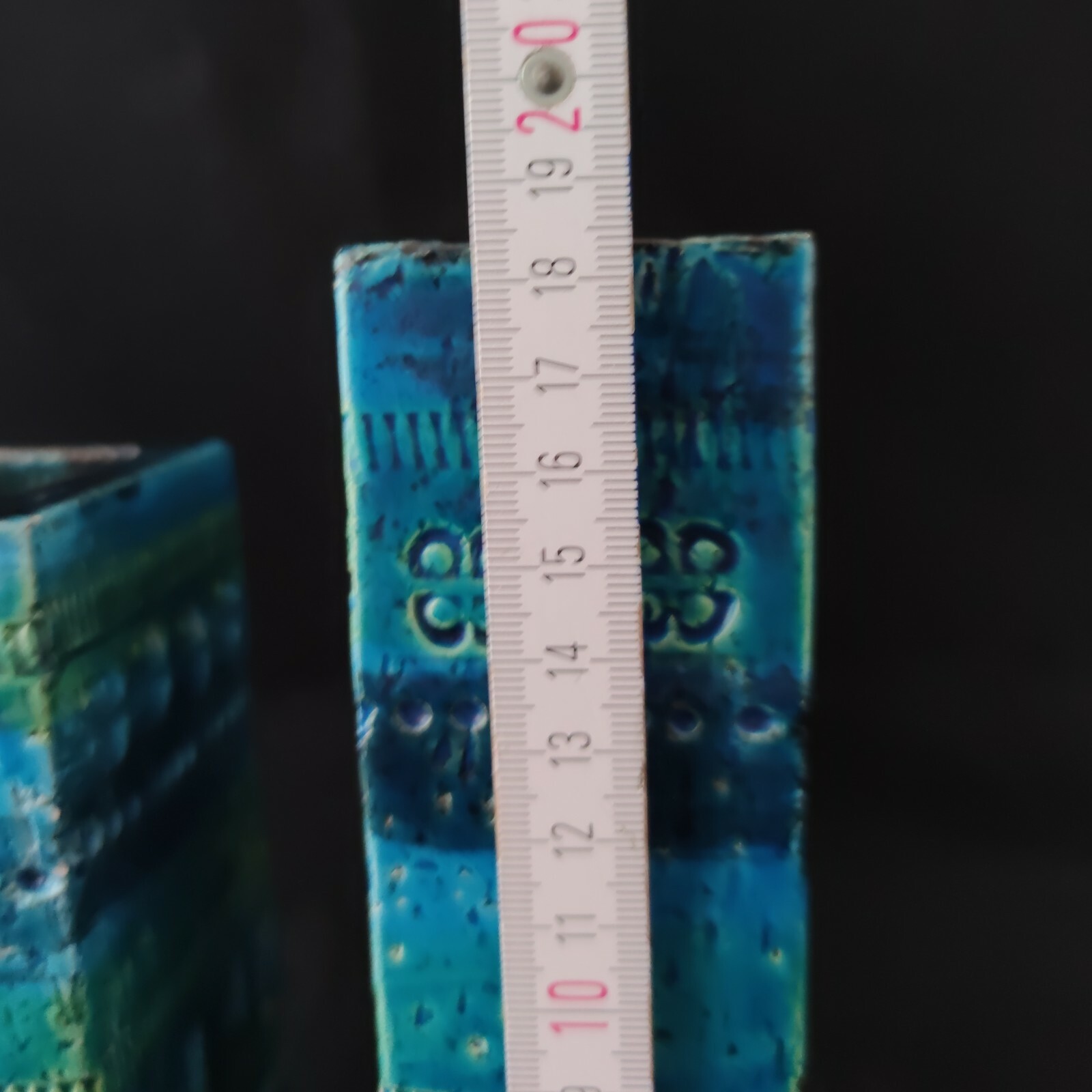 Bitossi Raymor Aldo Londi Rimini Blue SET of 3 Vases – 18,5+ 15,5+12,5cm (Q0383)