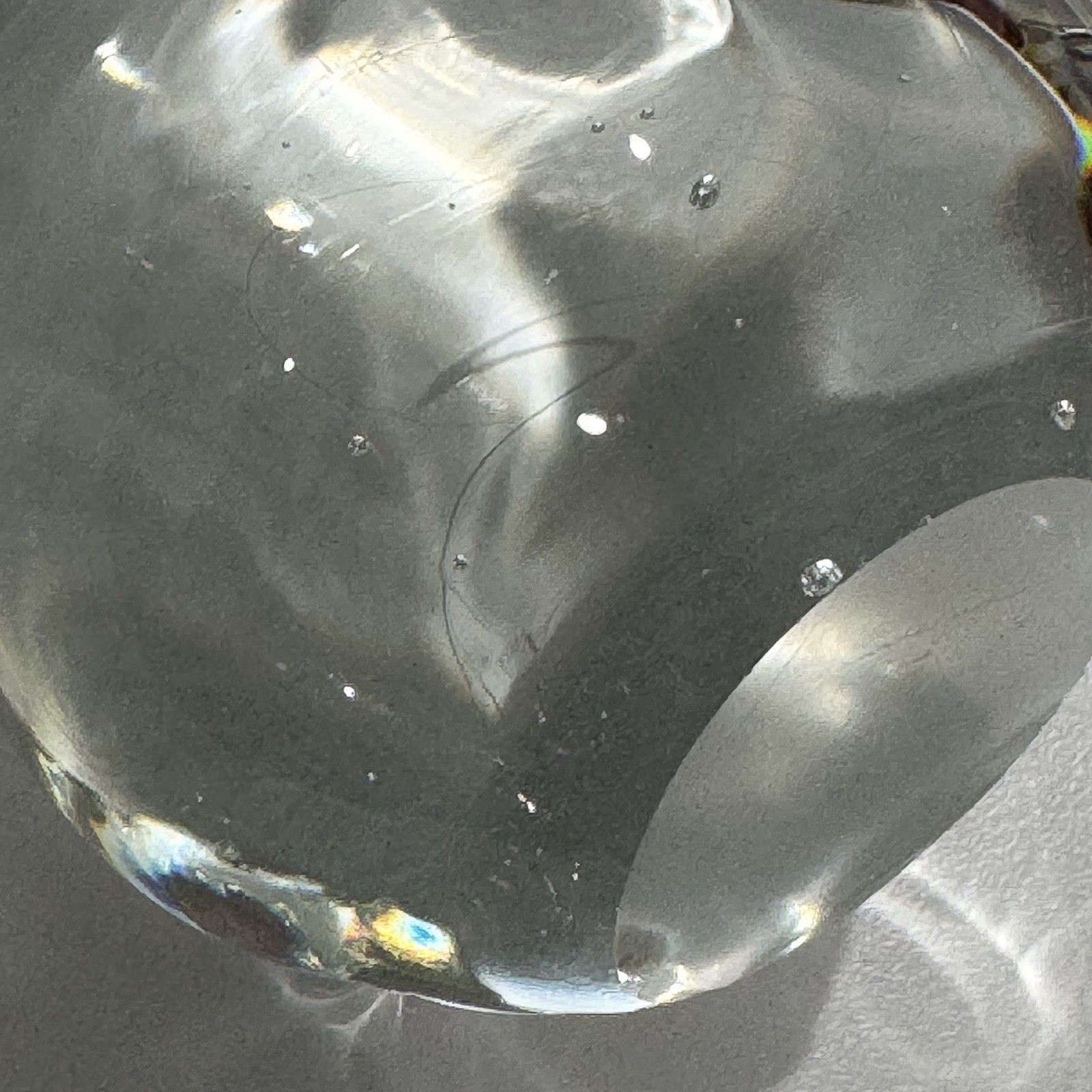 Art Glass Clear Bird Figurine Paper Weight 3 Inches Tall 4.25 Inches Long Decor
