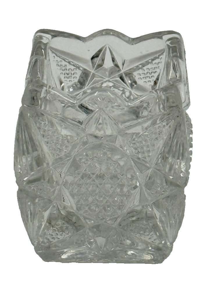 Antique EAPG U.S. Glass Illinois Star of the East Pattern Toothpick Holder2 1/2″