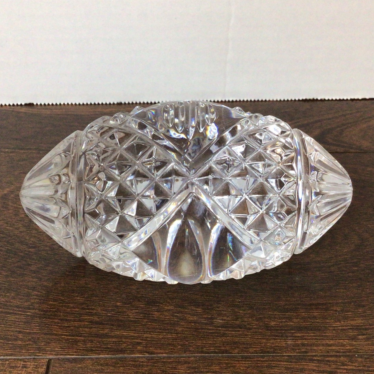 Waterford Crystal Football Paperweight – Fantasy League Trophy? Chipped/Blank