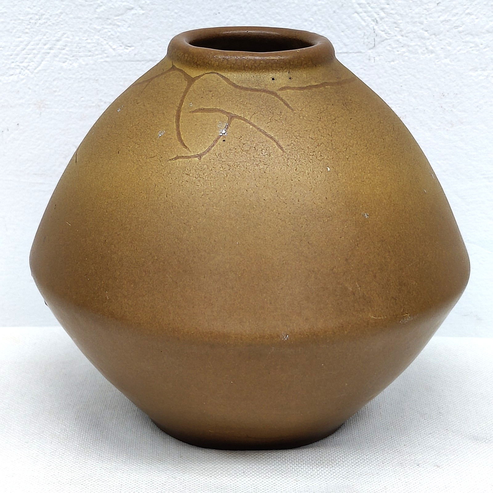 Van Briggle Vase 1905 Design Shape 336 Chocolate Brown Possibly Ambrose Schlegel