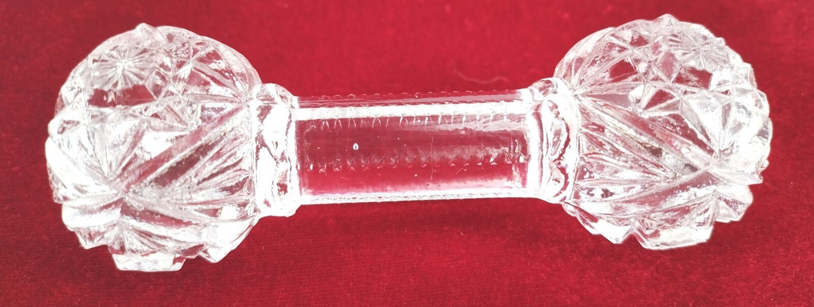 Vintage Imperial Glass 303 Clear Pressed Art Glass Knife Rest Paperweight 4″ L